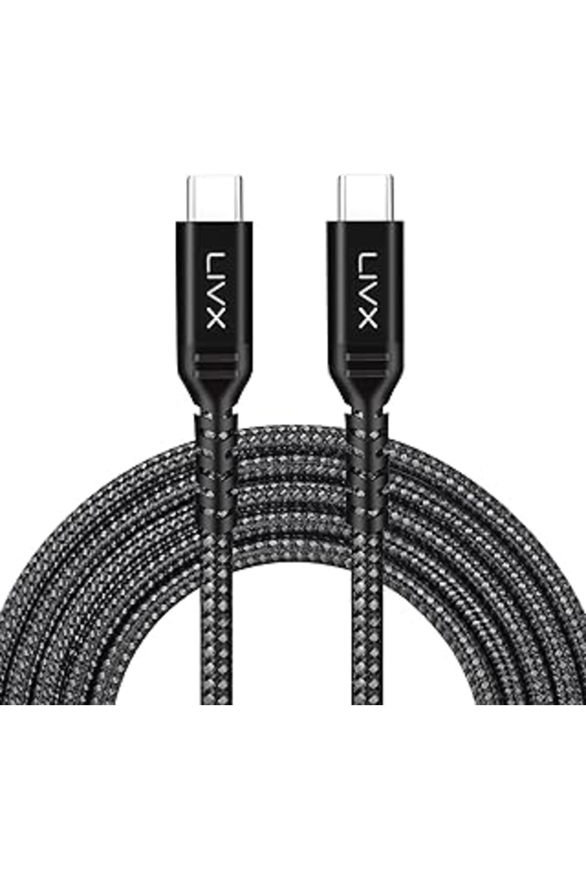 Karachil Livx Special 100W Type C To Type C 2 Metre Örgülü Hızlı Şarj Kablosu Yct-02