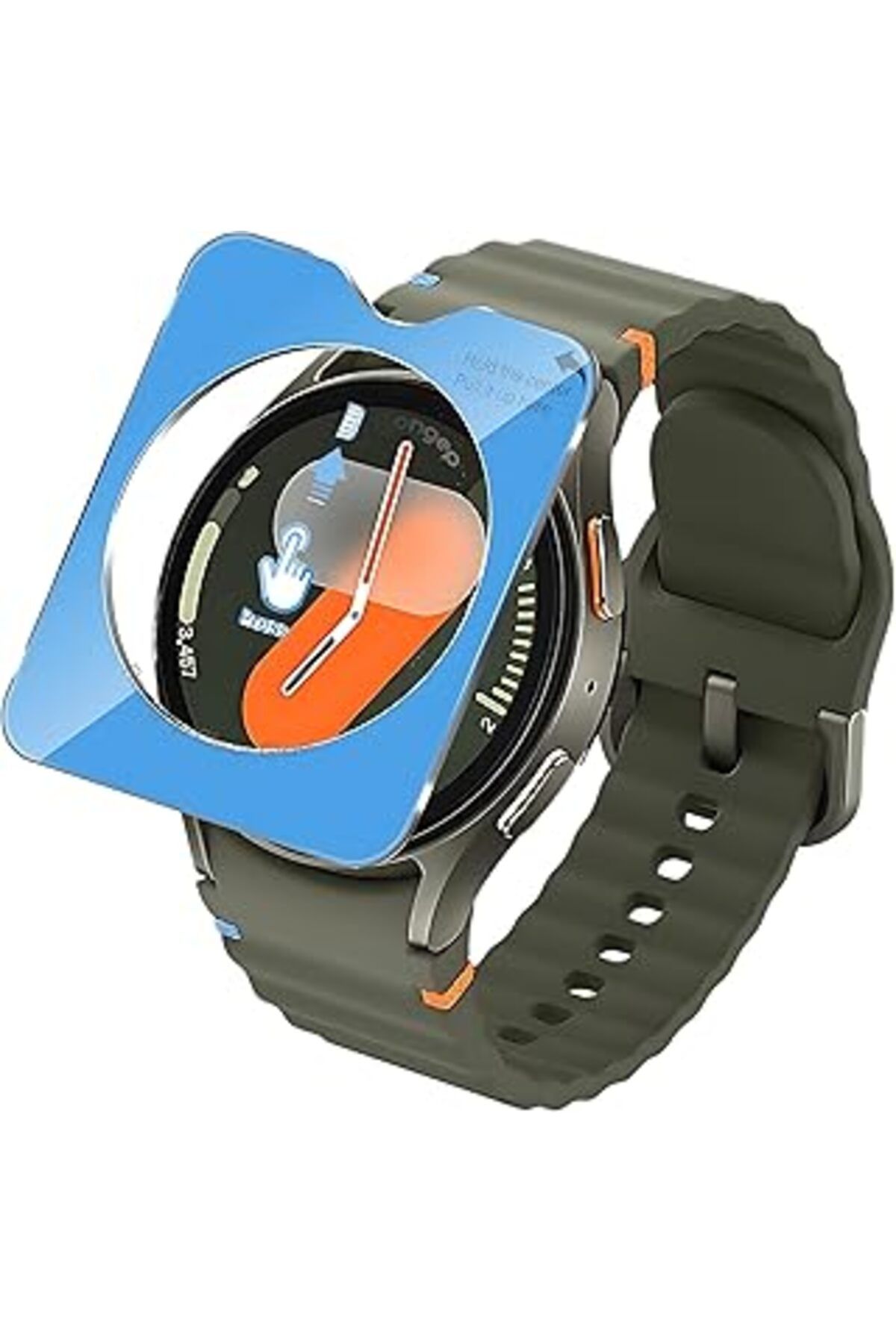 karadağsb Rongep Samsung Galaxy Watch 7 44Mm Için Kolay Uygulama Aparatlı Ekran Koruyucu 9H Sertliğinde Çizil