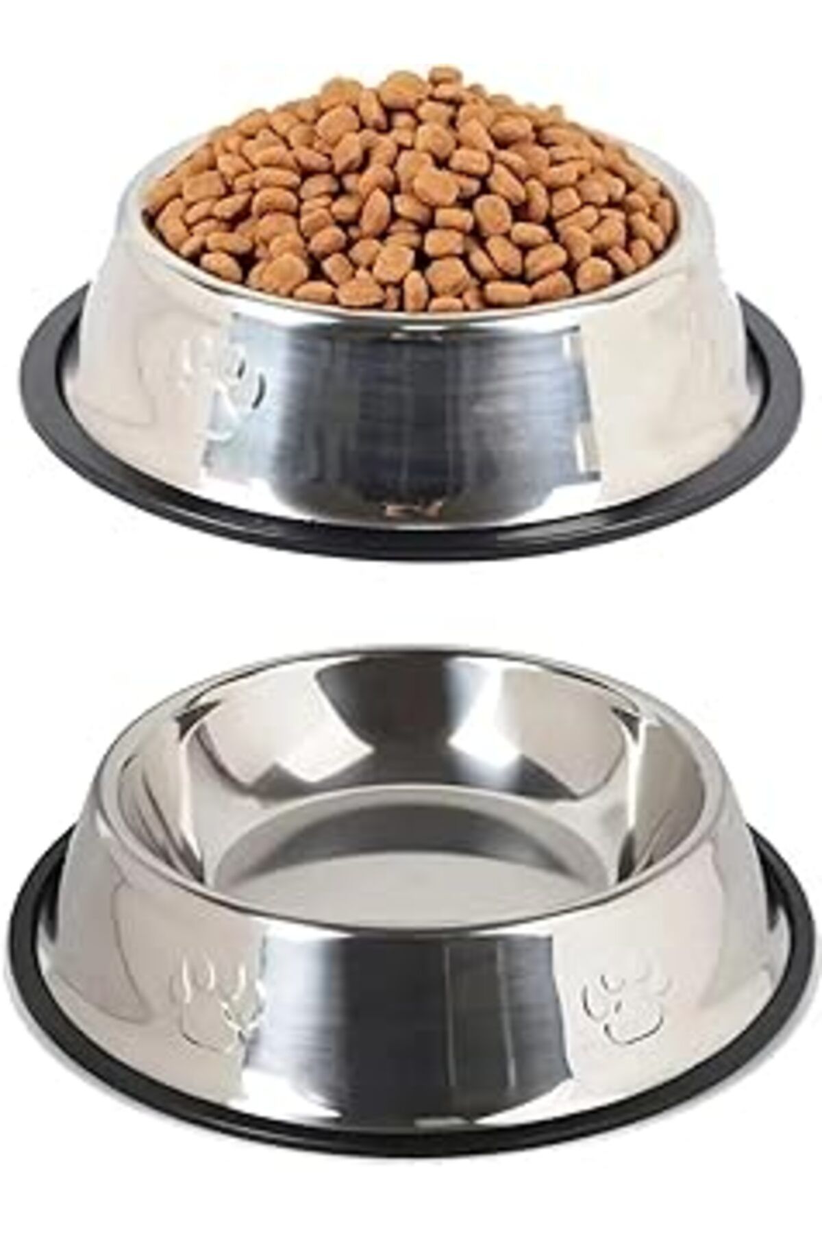 karadağsb Busstier Paslanmaz Çelik Kedi Ve Köpek Mama Kabı - Kaymaz Tabanlı, Dayanıklı Besleme Tası (22 CM)