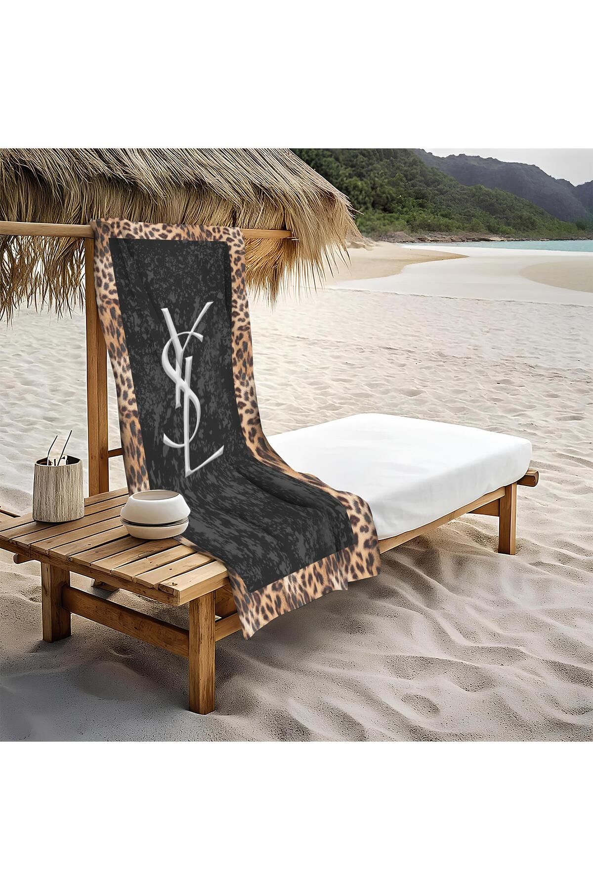 Doruklar Home Collection Dekoratif Modern Desenli Plaj Deniz Havlusu Peştamal 80x160 CM LUX76
