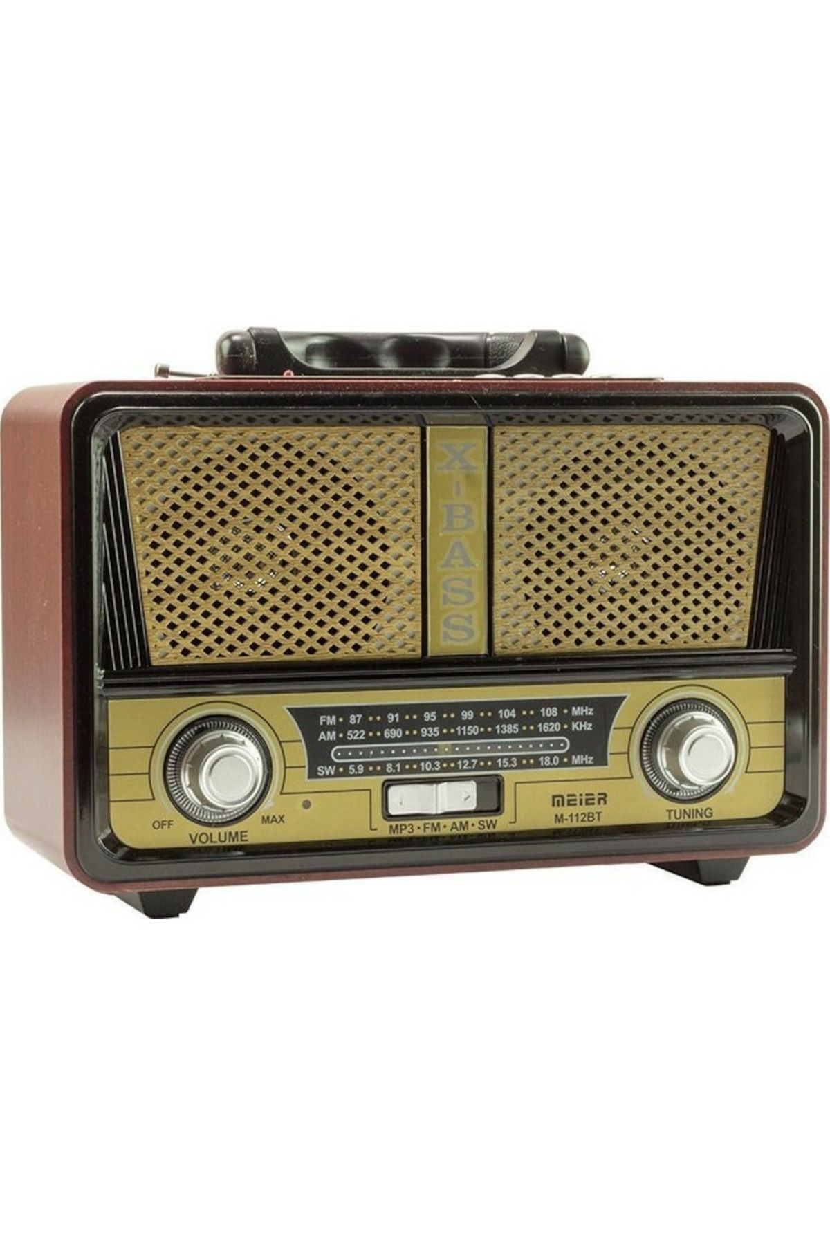 L'eDoren M-112 Bt Nostaljik Ahşap Retro Radyo Bluetooth Fm Sd Aux Us