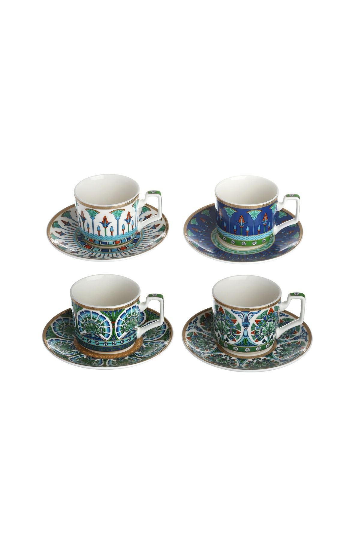 Lucky Art Calista New Bone China Porselen 4lü Kahve Fincanı Seti