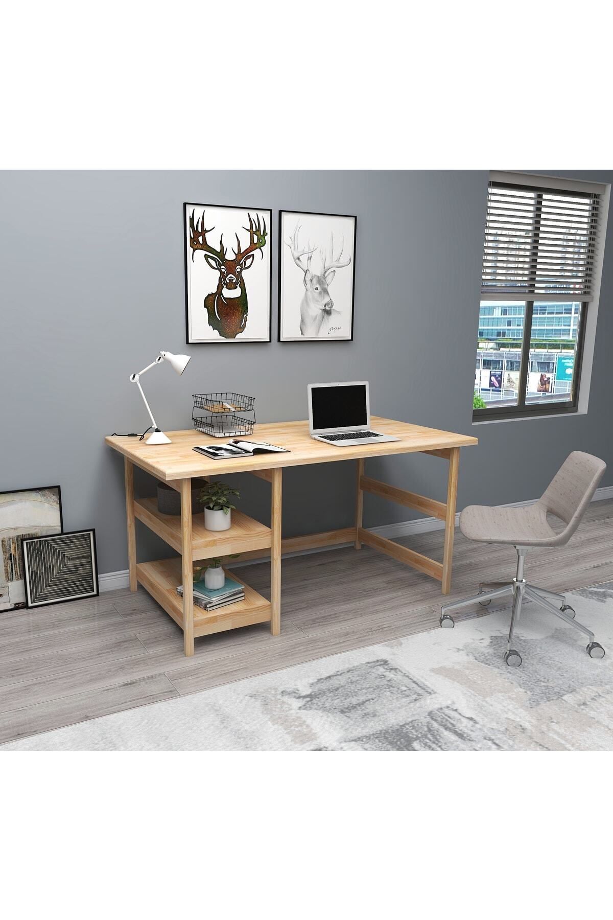 ESG GROUP Çalışma Masası 116x72x55 Doğal Ahşap