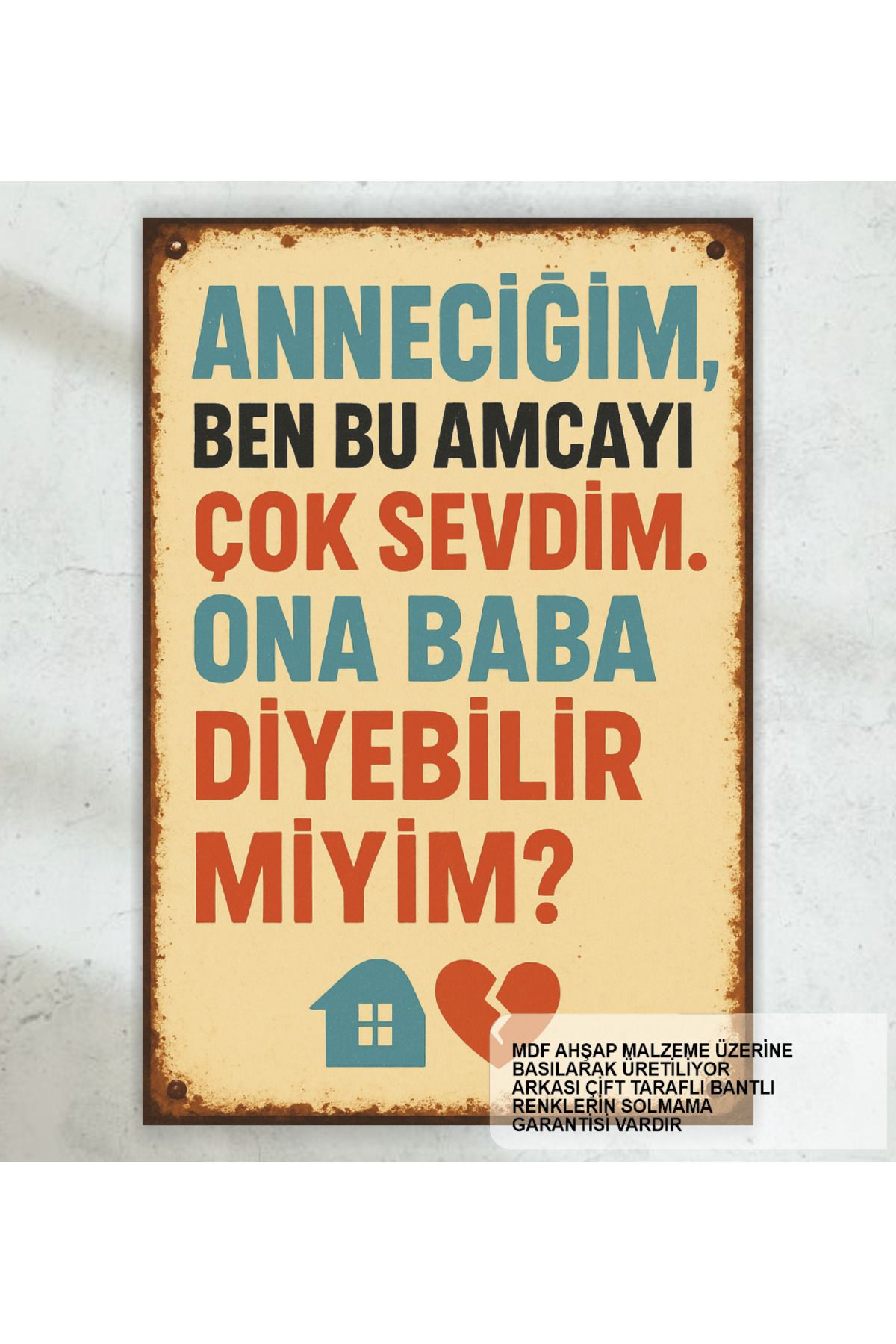 Hayat Poster komik yeşilçam türk sineması replikleri amca baba ev dekorasyon tablo retro ahşap poster