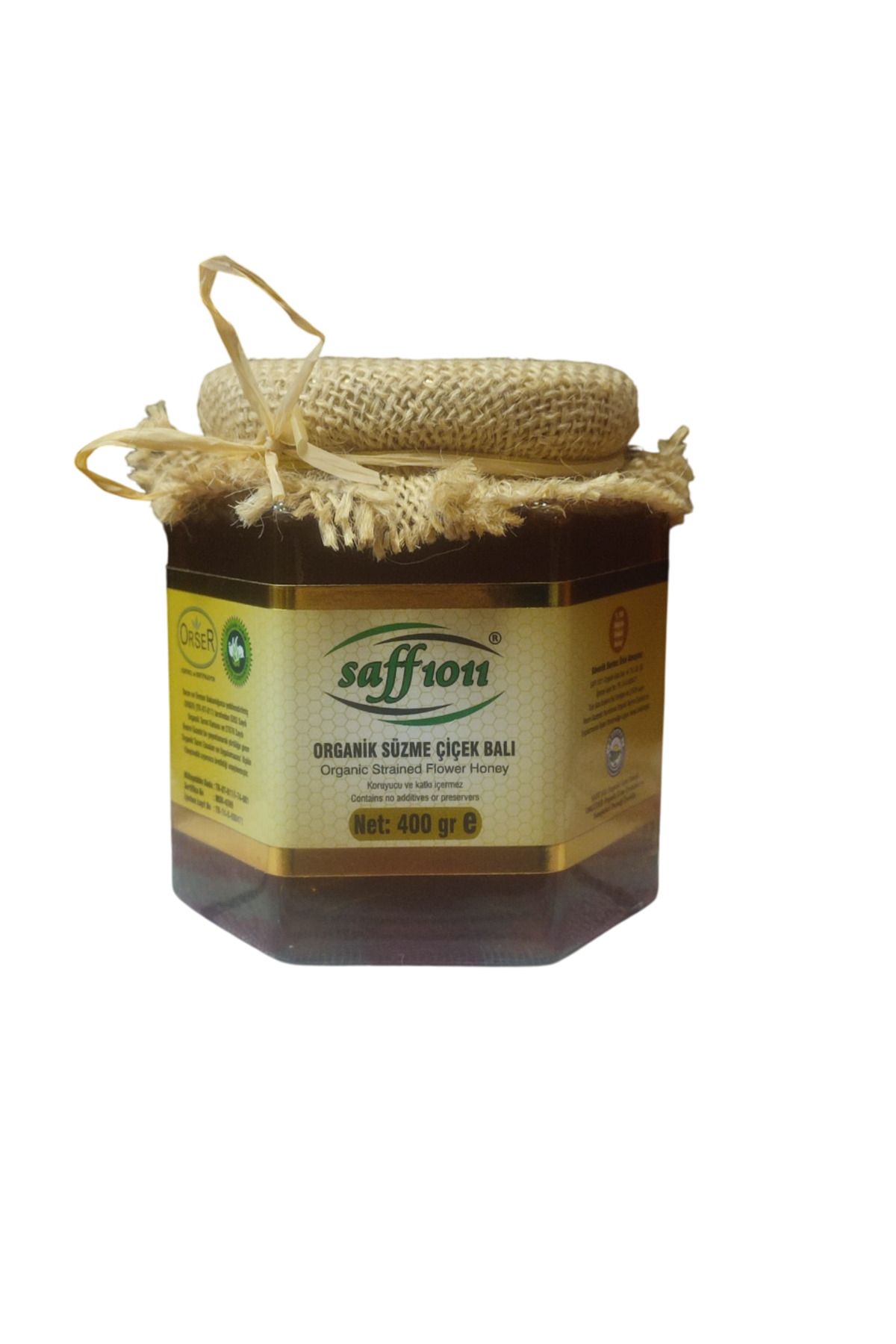 Saff 1011 Organik Süzme Çiçek Balı 400 Gr
