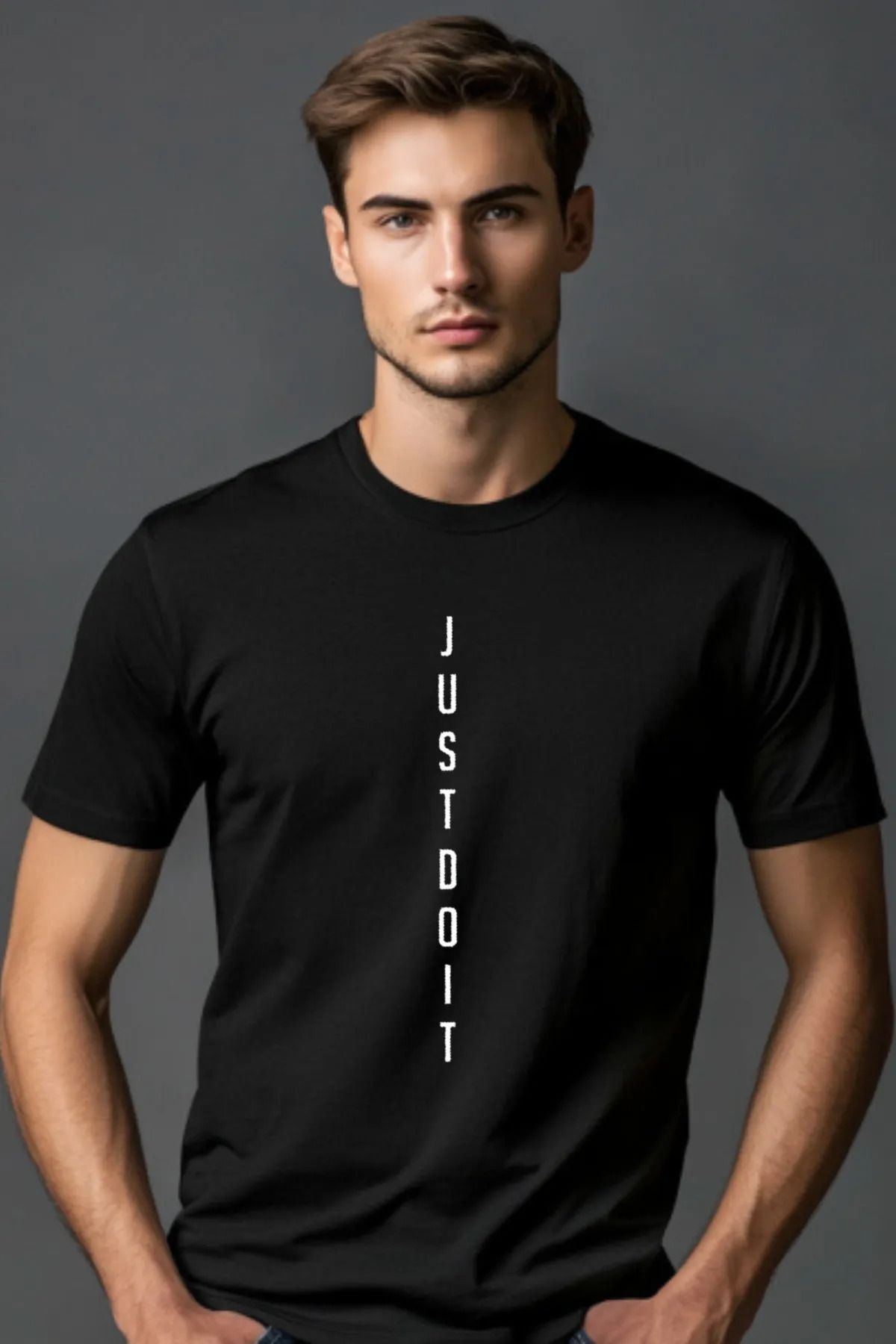 FeaR LeeS JUSTDOIT Baskılı Oversize T-shirt