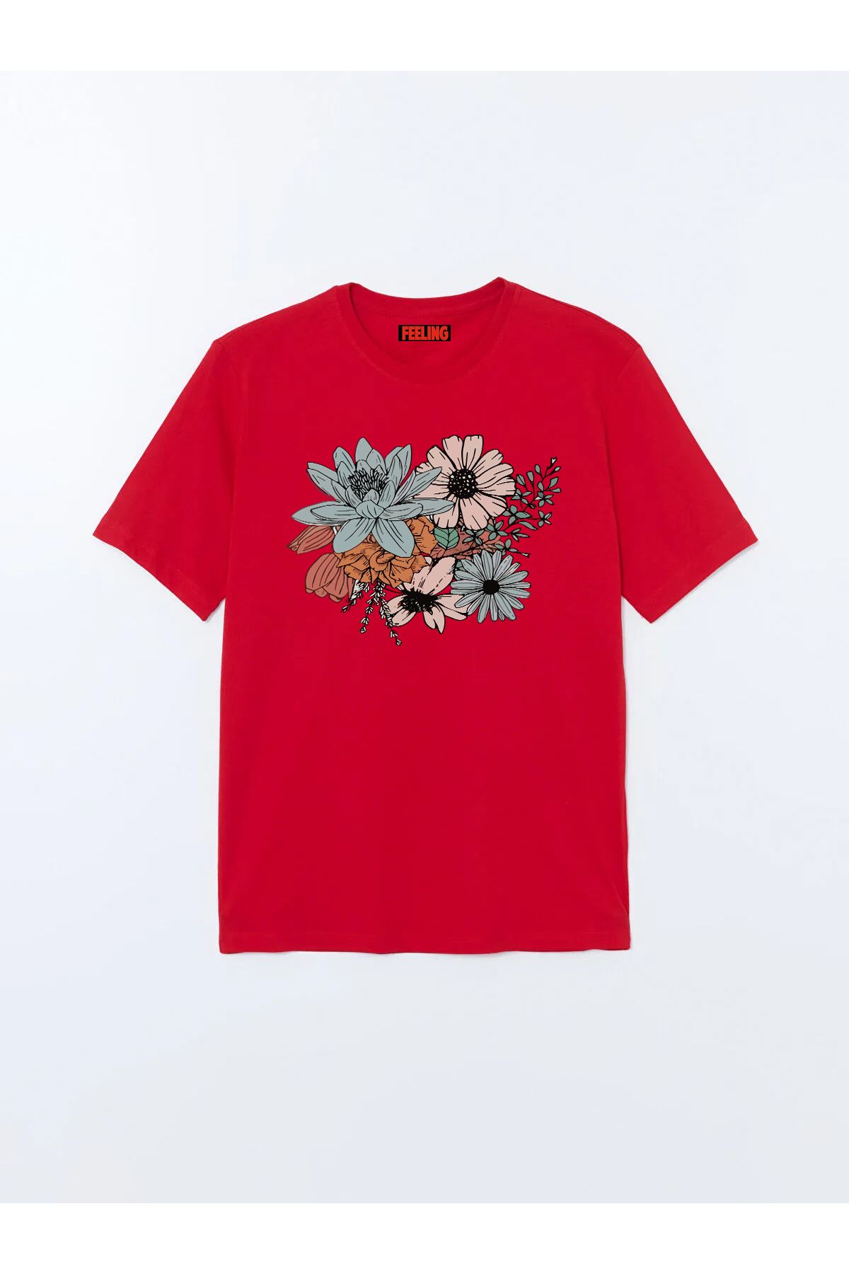MARKATEM Unisex Yumuşak Dokulu Kadın Erkek Slim Fit Bisiklet Yaka Pamuklu Özel Baskılı Basic T-shirt