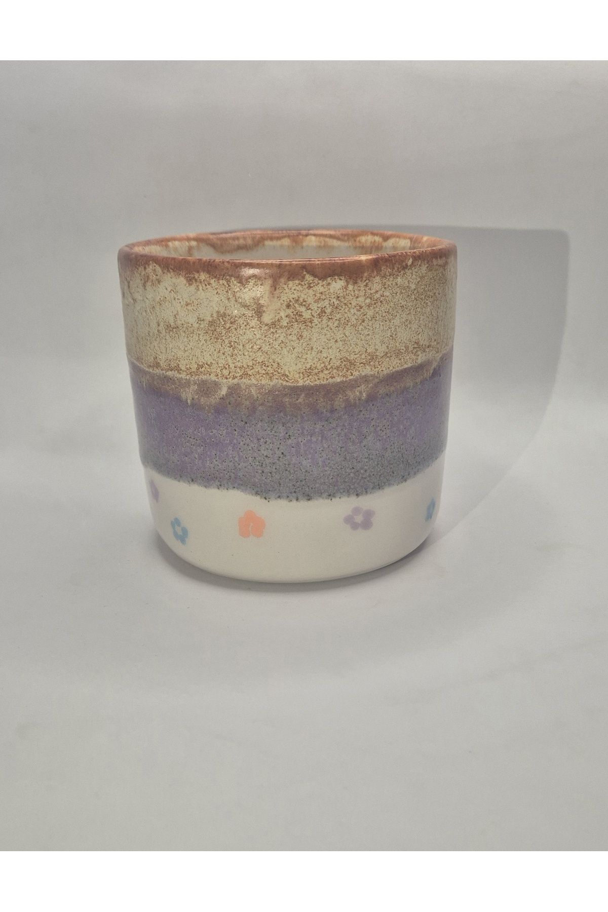 Marlin El yapımı kulpsuz seramik kupa mug