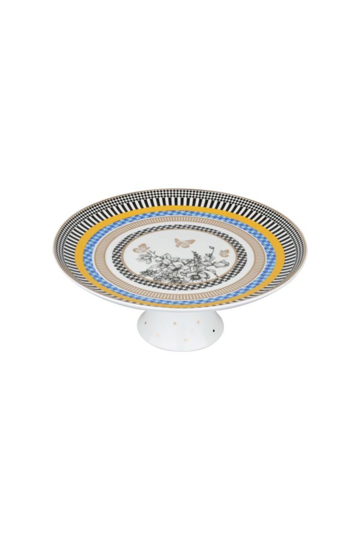Lucky Art Maggey New Bone China Porselen Ayaklı Kek Standı