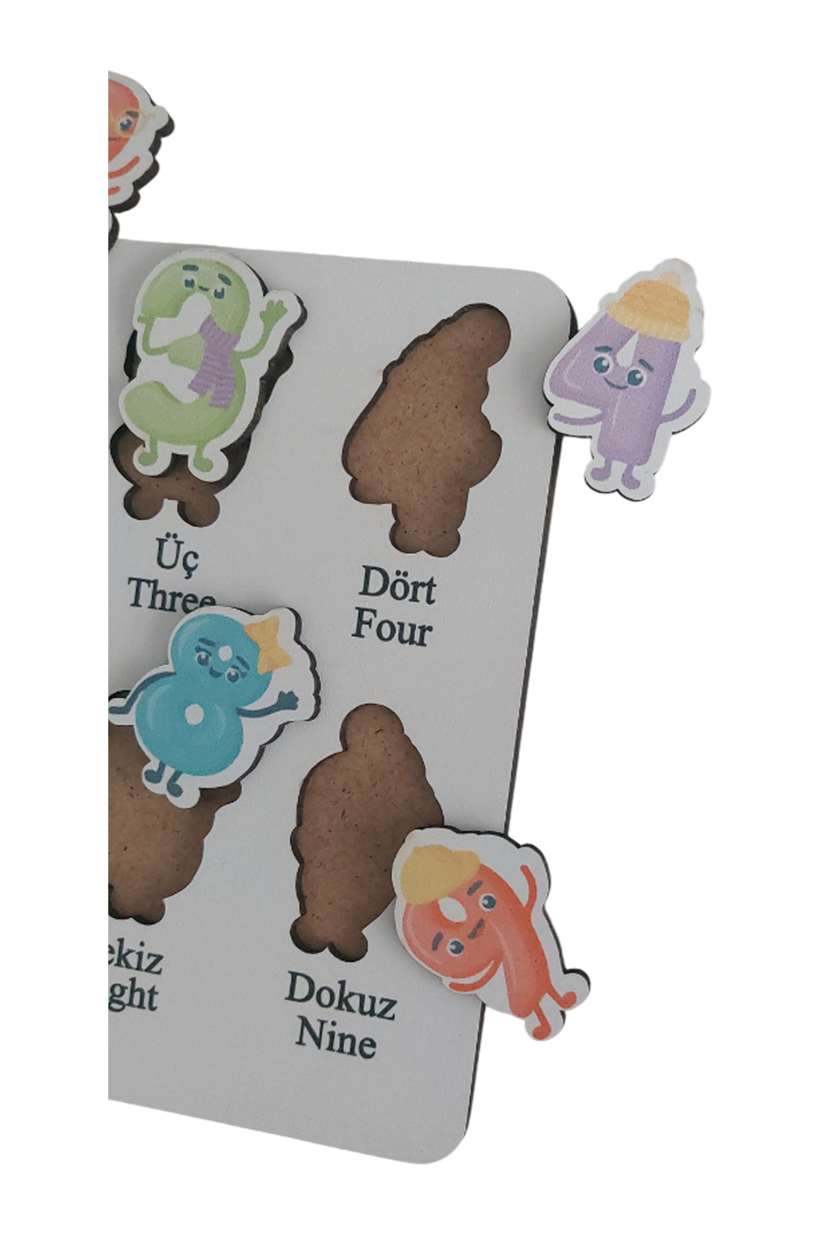 Fizello Ahşap Türkçe - Ingilizce 4lü Mega Set Bultak Puzzle Montessori Sayılar Şekiller Meslekler Hayvanlar fotoğrafı 6 (önizleme)