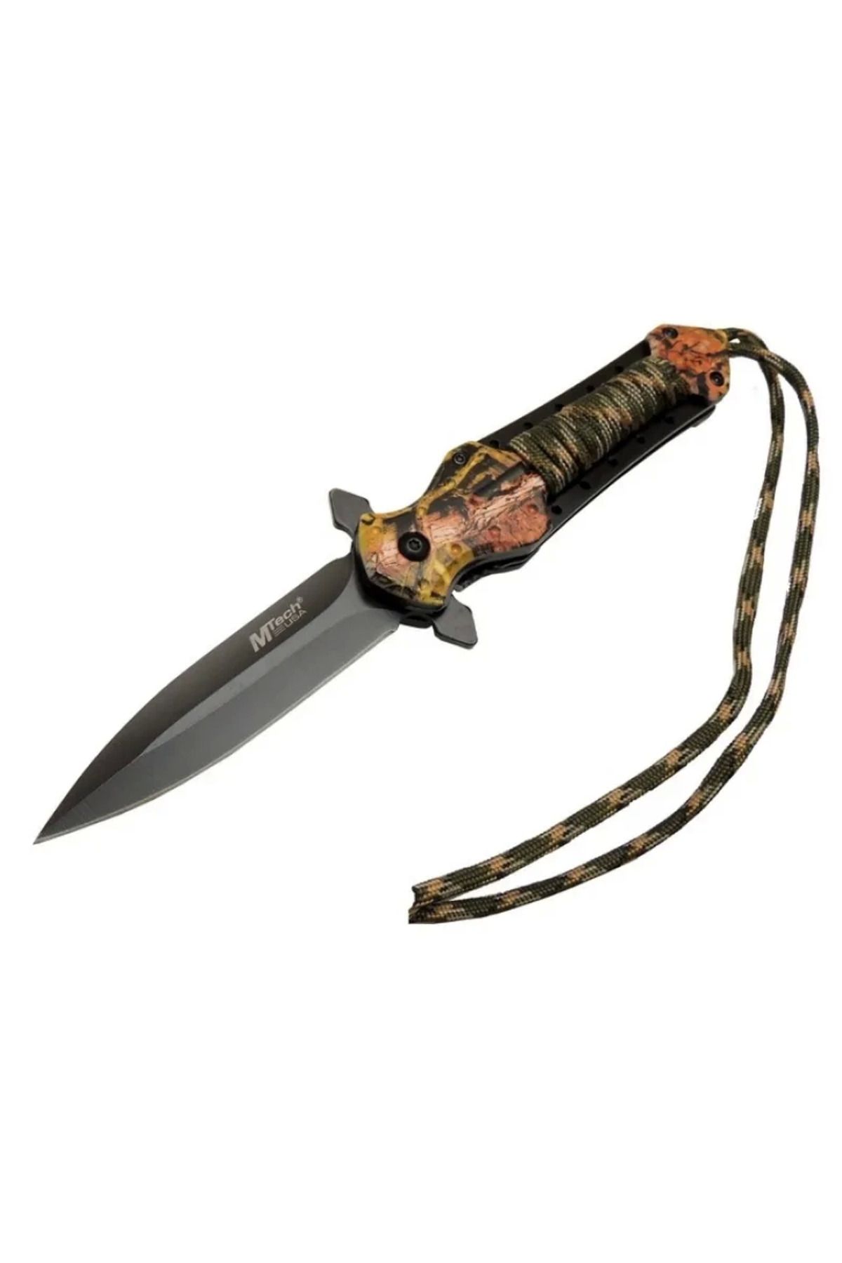 melfxxl eticaret melfxxl 4267 Çok Renkli Kamp Çakı 21cm - Yarı Otomatik, İpli, Kemerlikli