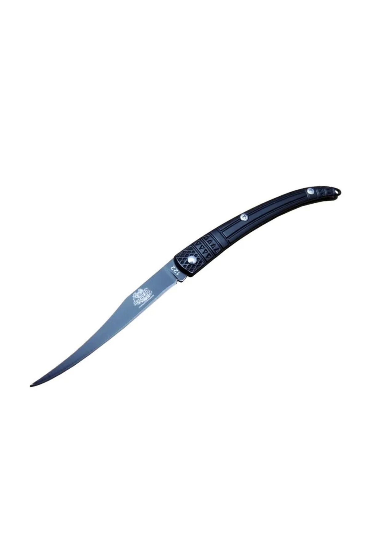 melfxxl eticaret melfxxl Y 122 Siyah Kılçık Outdoor Çakı 16cm - Manuel, İşlemeli Sap