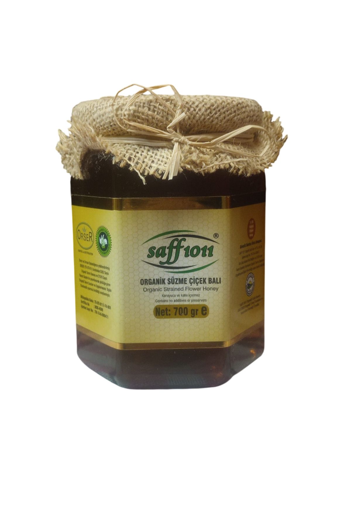 Saff 1011 Saff1011 Organik Süzme Çiçek Balı 700gr