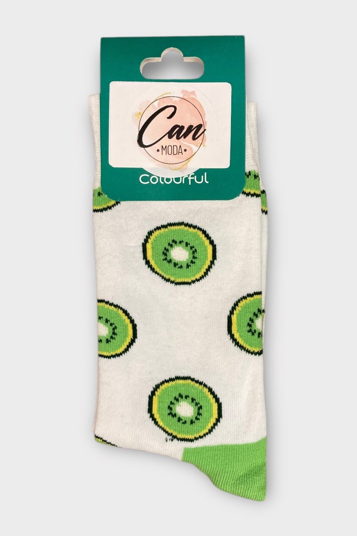 CANMODA Kivi Desenli Pamuklu Çorap