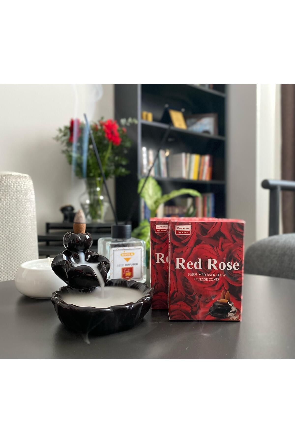 HEDİYESELİ Red Rose Geri Akış Tütsü 10 Adet