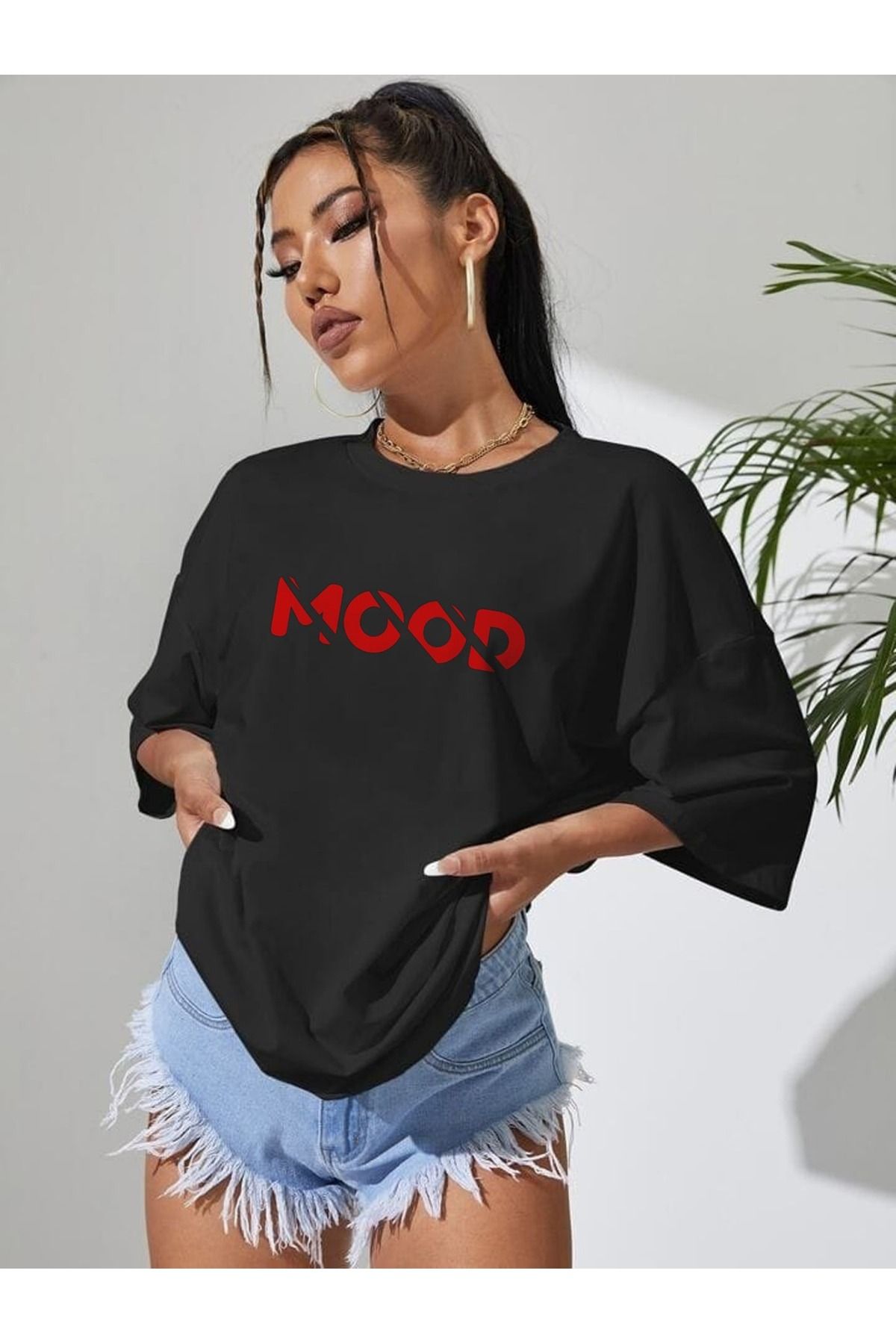 TekTarzz Unisex Mood Tasarım Baskılı Tshirt