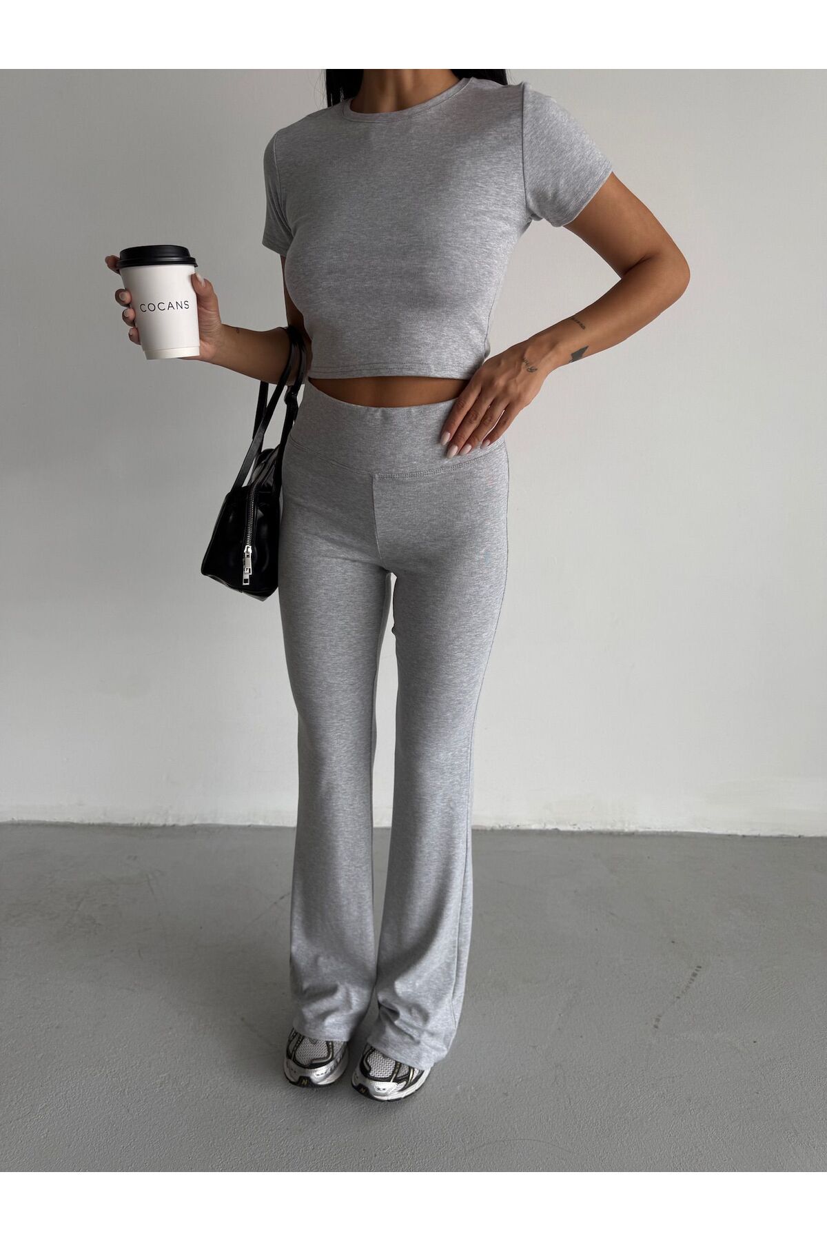 Ekim Store Yüksek Bel Push-Up Bluz Pantolon İkili Takım