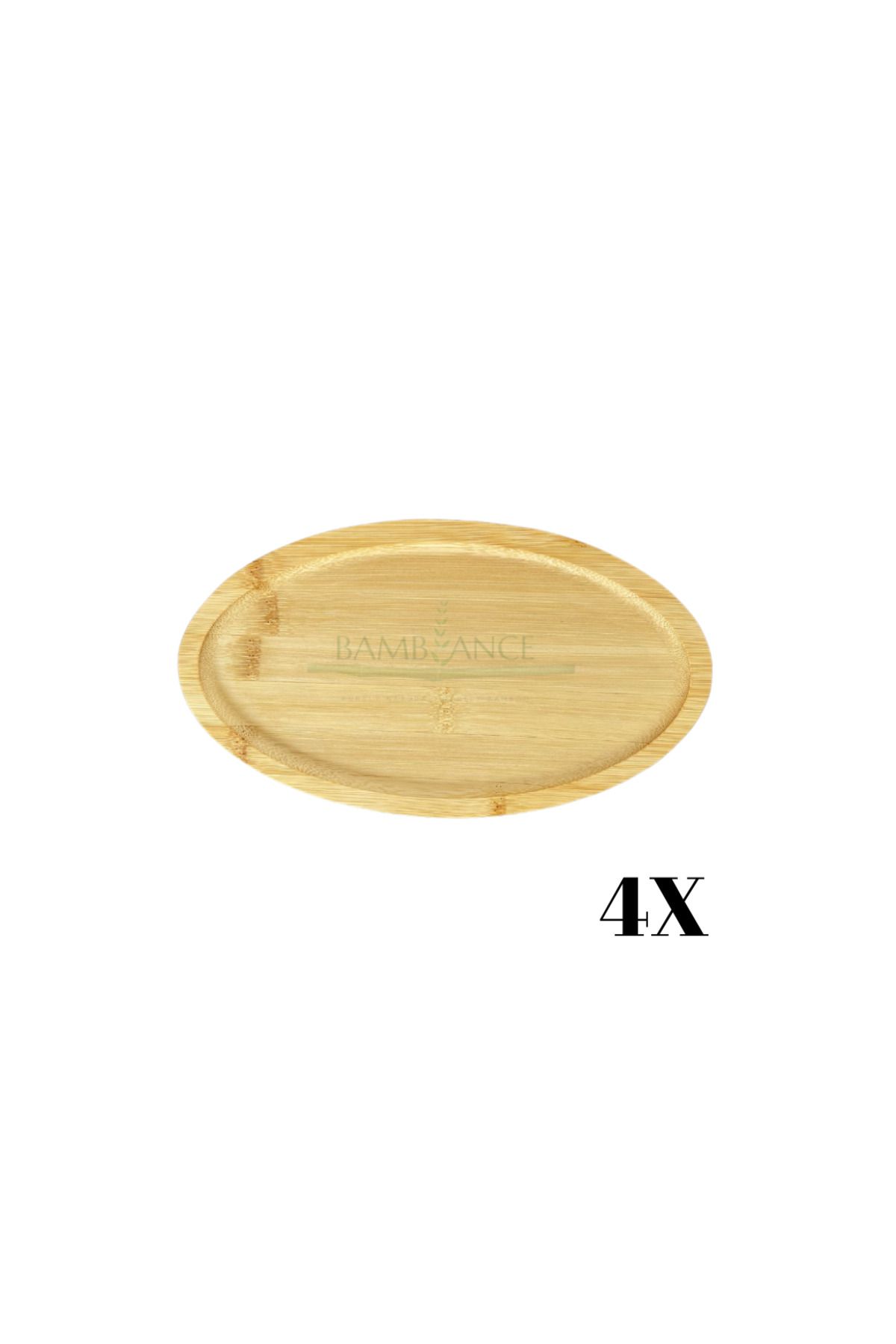bambiance bambu oval sunumluk 4lü