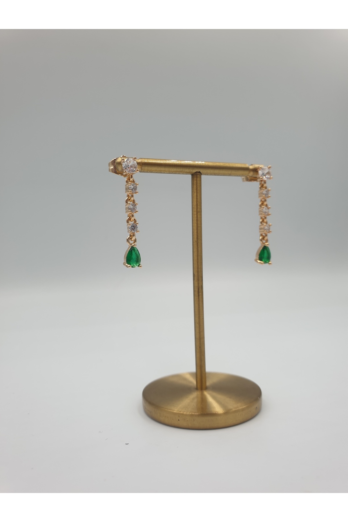 SE Jewellery Collection Selin Ersoy-Vip Xuping Drop Cut Green Zircon Stone Dangle Stylish Women's Earrings Does Not Tarnish 3