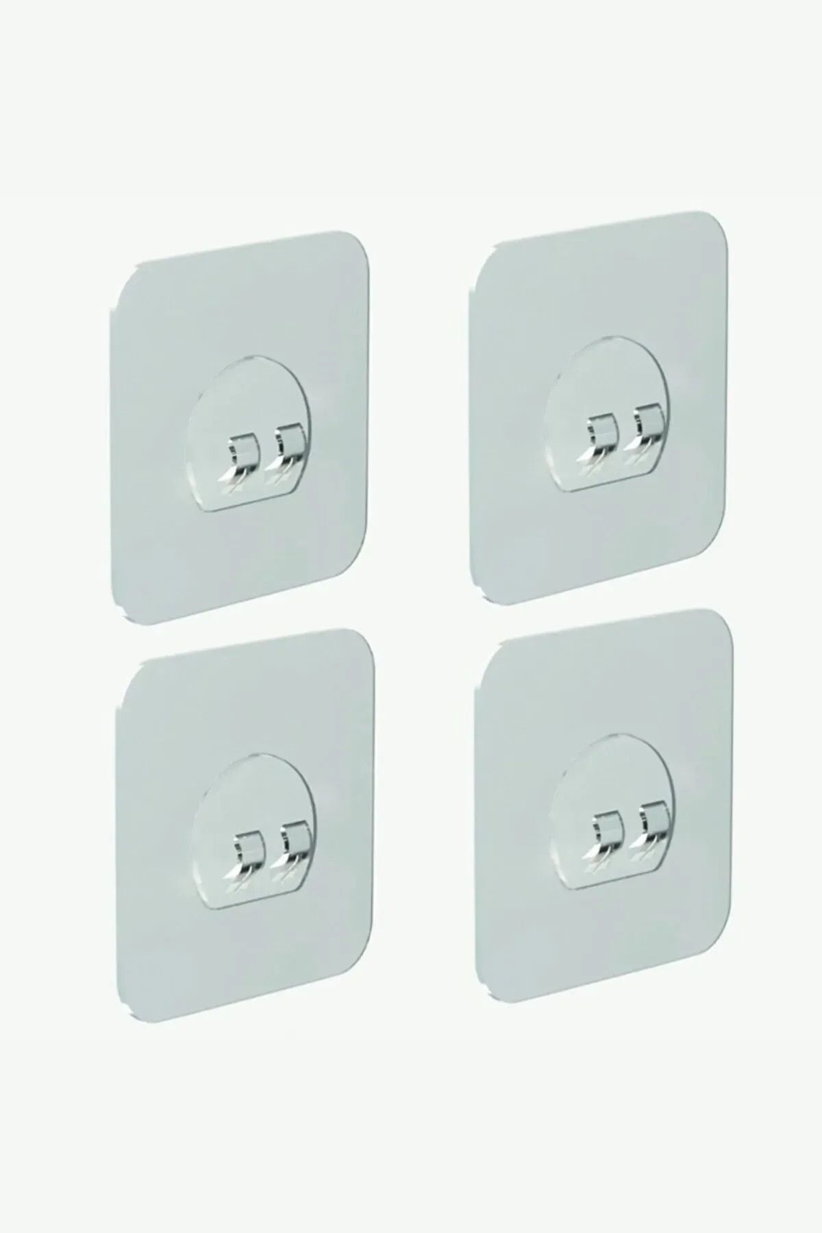 Le Touche Yapışkan Yedek Sticker Kendinden Yapışkanlı Kancalı Yapışkan Banyo Rafı Su Geçirmez Askı 4 lü