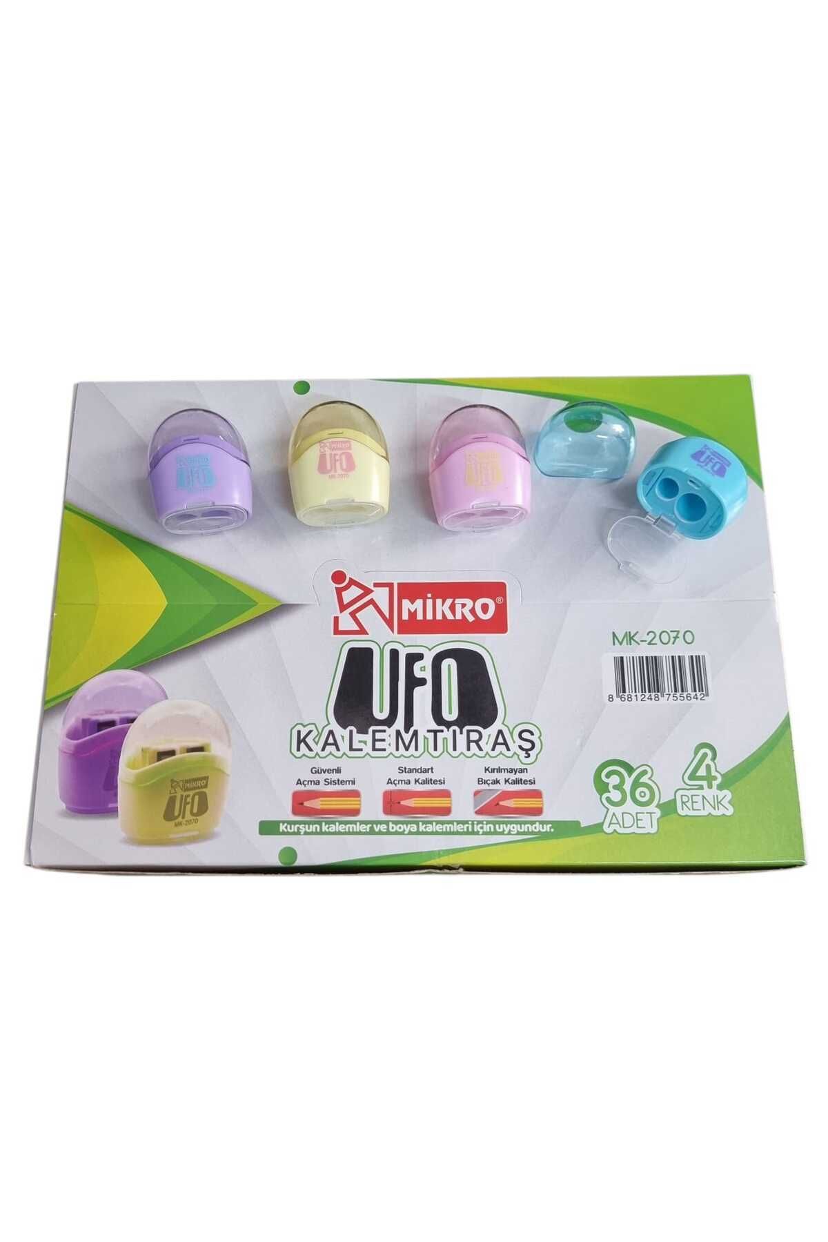 Mikro Ufo Modelli Çift Bıçaklı Kalemtraş MK-2070 5li