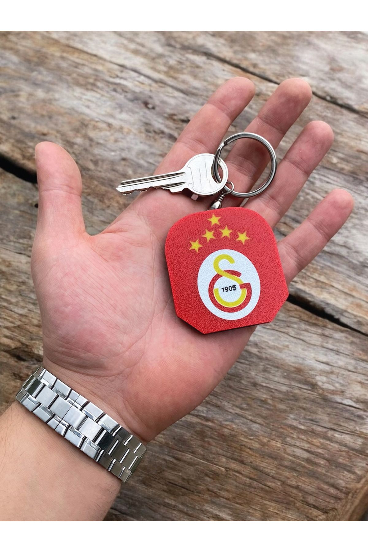 GiginGo Gs 5 Yıldız Anahtarlık & Araç Süsü - Cimbom 5 Yıldız Logo