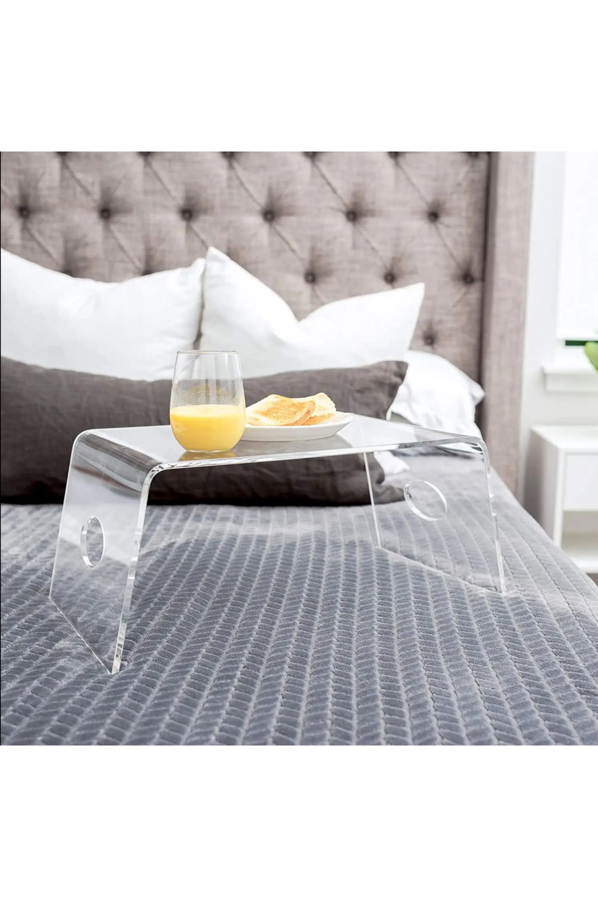 Trend Pleksi Yatak Keyif Tepsisi (Şeffaf 50cm x 30cm)