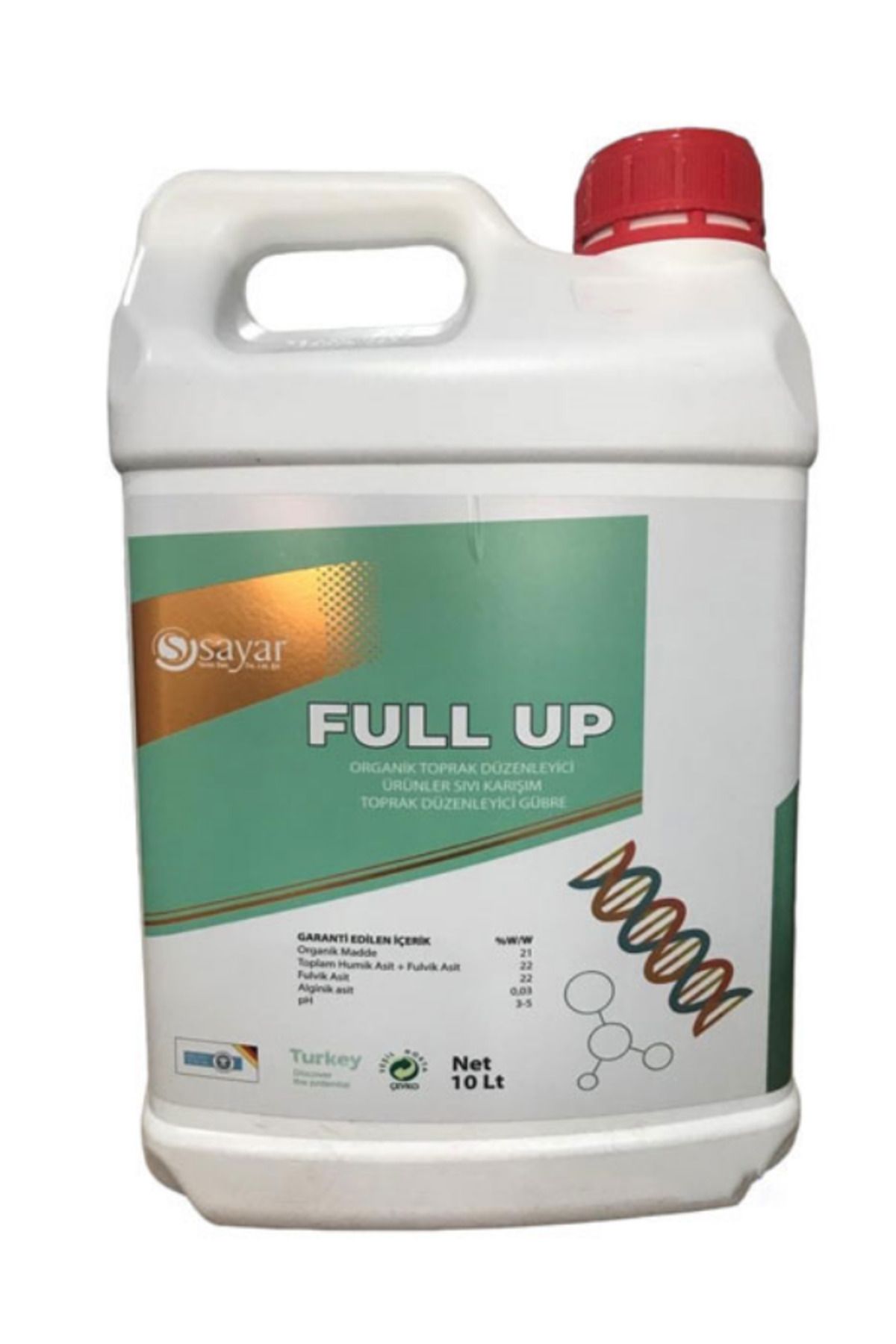 SAYAR FULL UP Sıvı Karışım Toprak Düzenleyici Organik Toprak Düzenleyici Gübre | 10 Litre