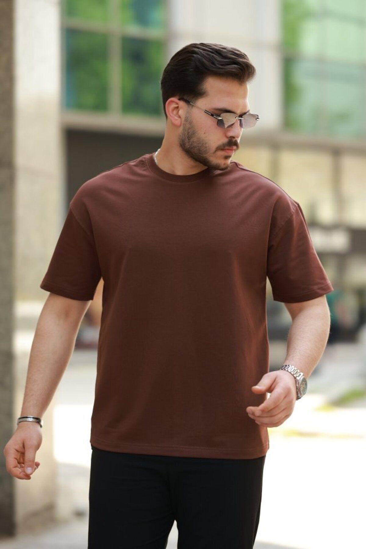 anizmir Erkek Kısa Kollu Basic Oversize Tshirt