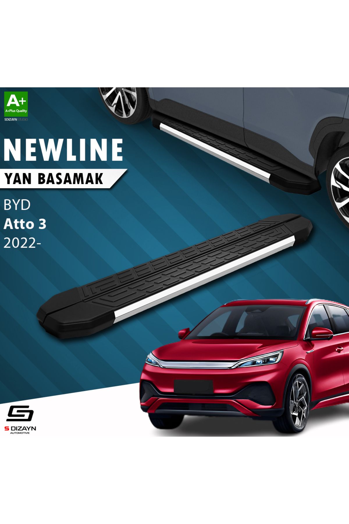 S Dizayn S-Dizayn BYD Atto 3 NewLine Krom Yan Basamak 193 Cm 2022 Üzeri