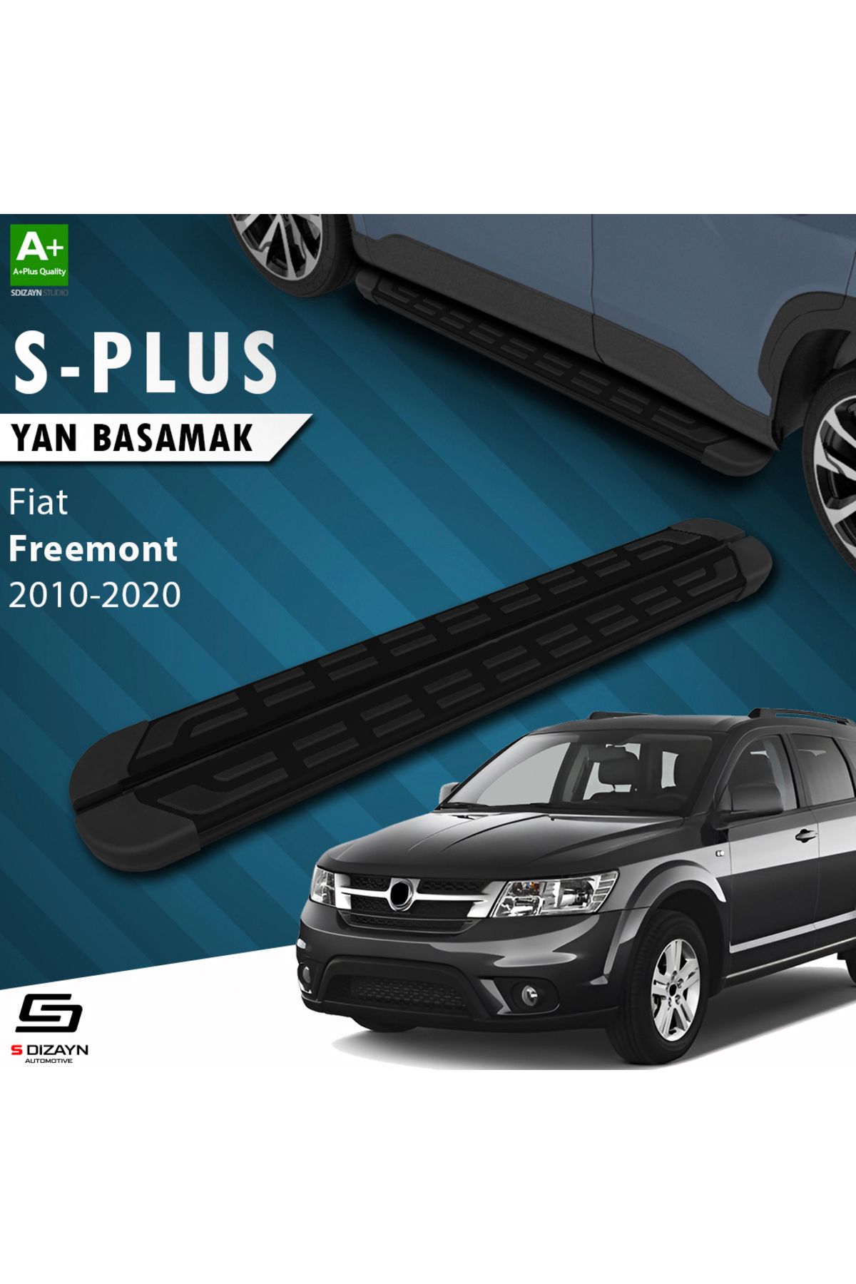 S Dizayn S-Dizayn Fiat Freemont S-Plus Siyah Yan Basamak 183 Cm 2010-2020 A+ Kalite