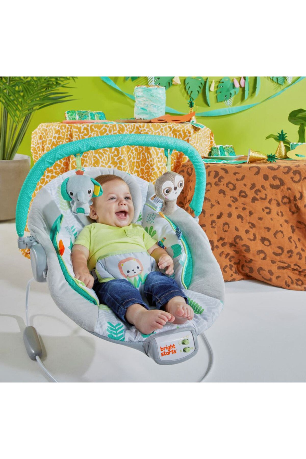 Bright Starts-- Jungle Vines Comfy Bouncer with Plush Toys, 0 to 6 months 2