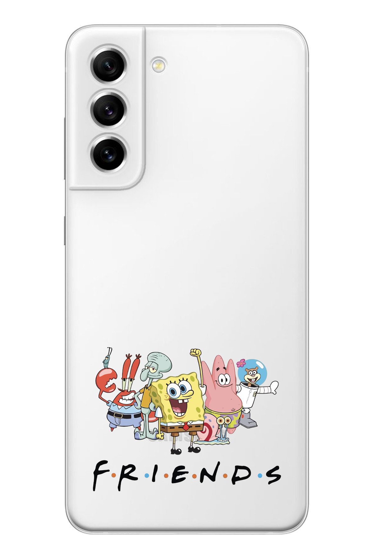 moonset Samsung Galaxy S21 FE Uyumlu Friends Tasarımlı Baskılı Şeffaf Telefon Kılıfı