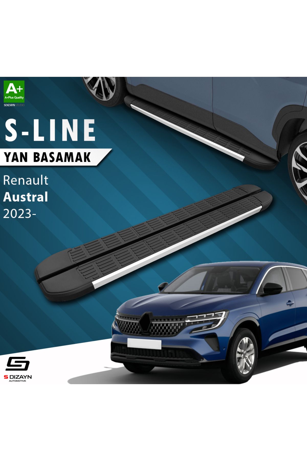 S Dizayn S-Dizayn Renault Austral S-Line Aluminyum Yan Basamak 183 Cm 2023 Üzeri A+ Kalite
