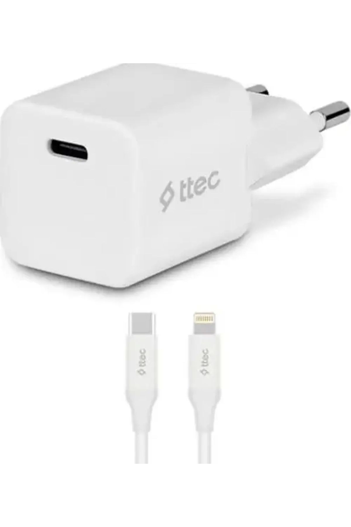 Ttec Smartcharger 20w Pd Seyahat Hızlı Şarj Aleti Usb-c - Lightning 150 Cm Kablo Beyaz