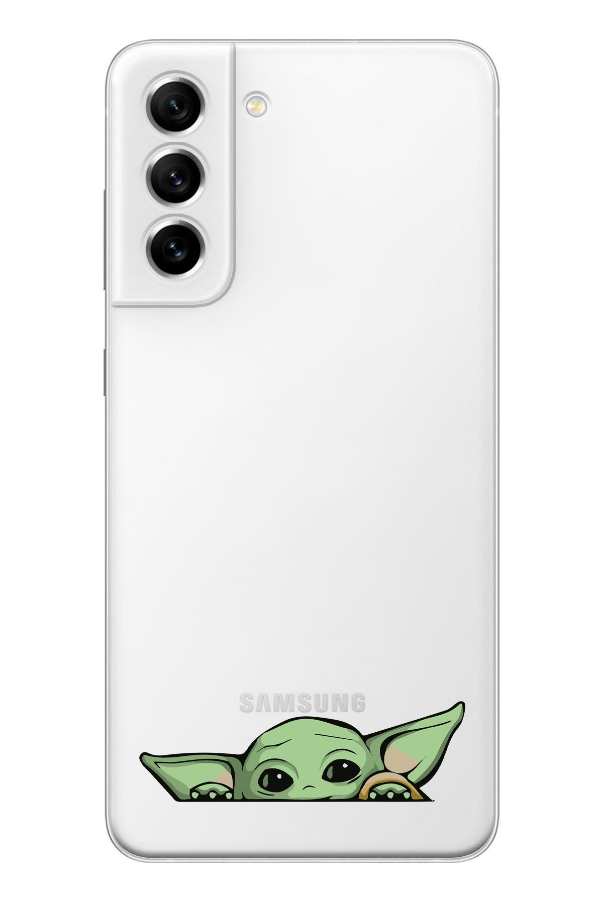 moonset Samsung Galaxy S21 Uyumlu Yoda Tasarımlı Baskılı Şeffaf Telefon Kılıfı