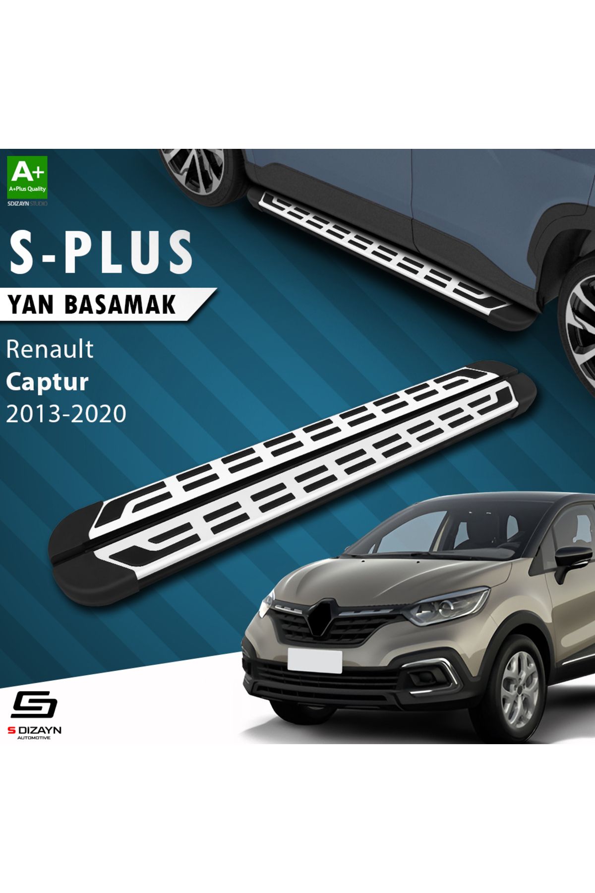 S Dizayn S-Dizayn Renault Captur S-Plus Gri Yan Basamak 173 Cm 2013-2020 A+ Kalite