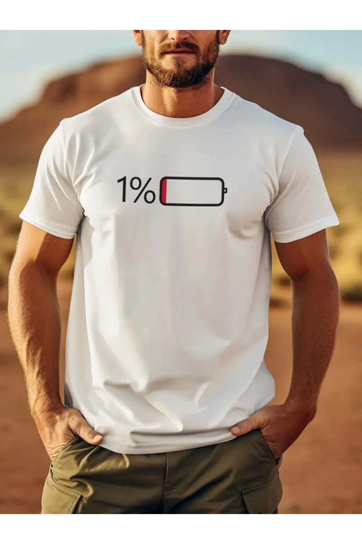 anizmir Baskılı Oversize Bisiklet Yaka T-shirt - Beyaz