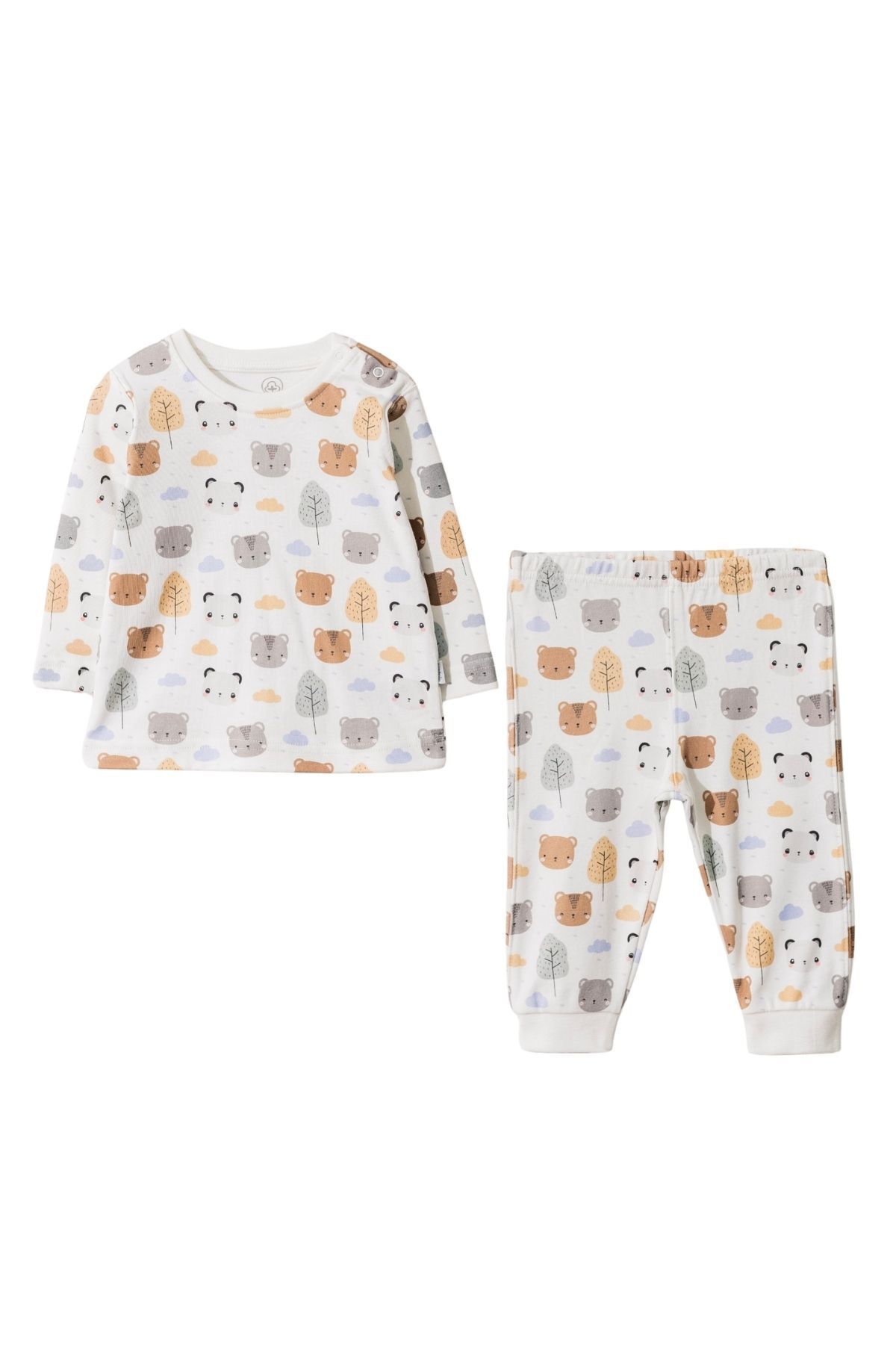 Pambuliq Unisex Bebek Organik Pijama Takımı