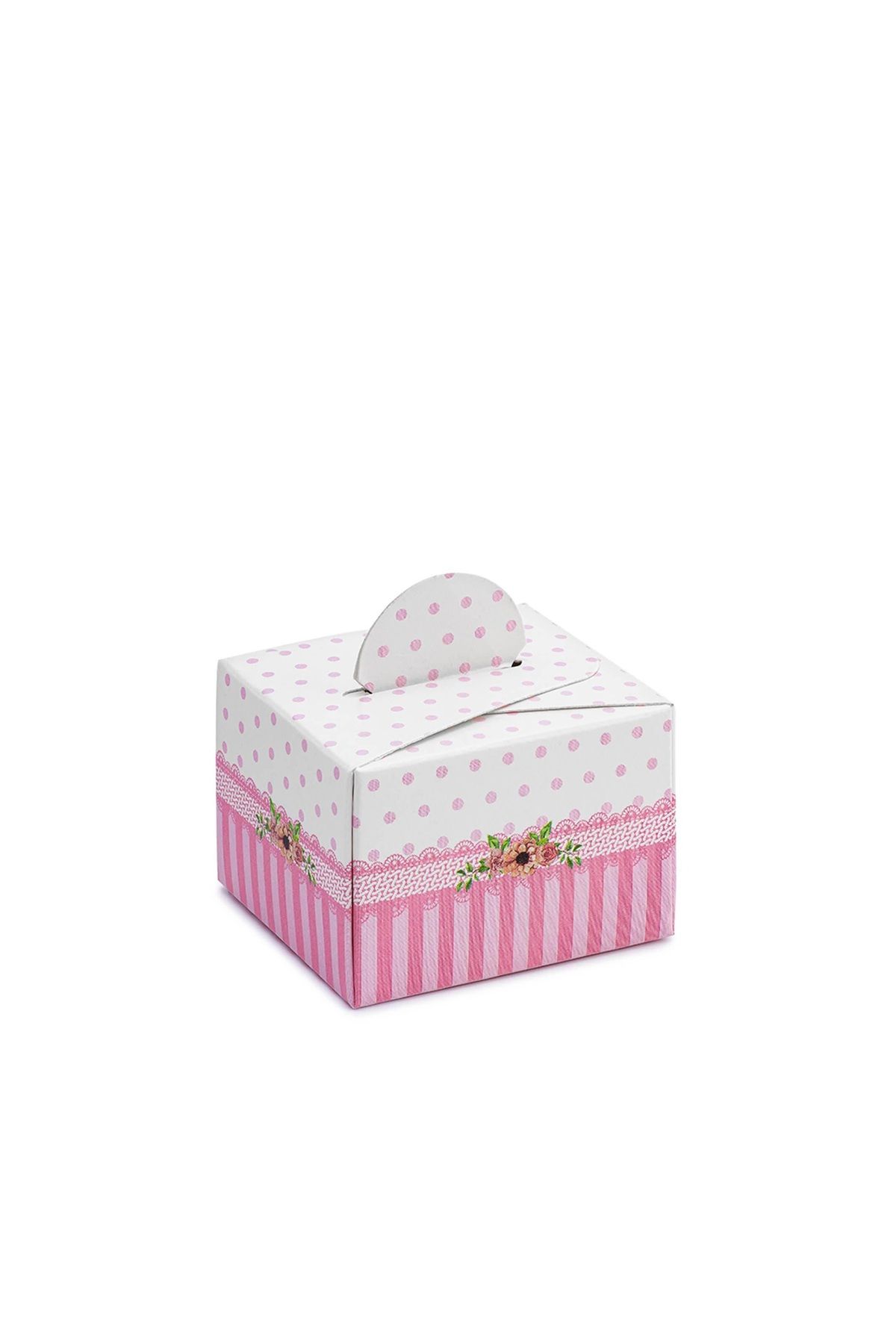 luxurianthome 20 Adet Şeker ve Lokum Kutusu Boy-En-Genişlik : 5×4,5×3,5 cm Pembe