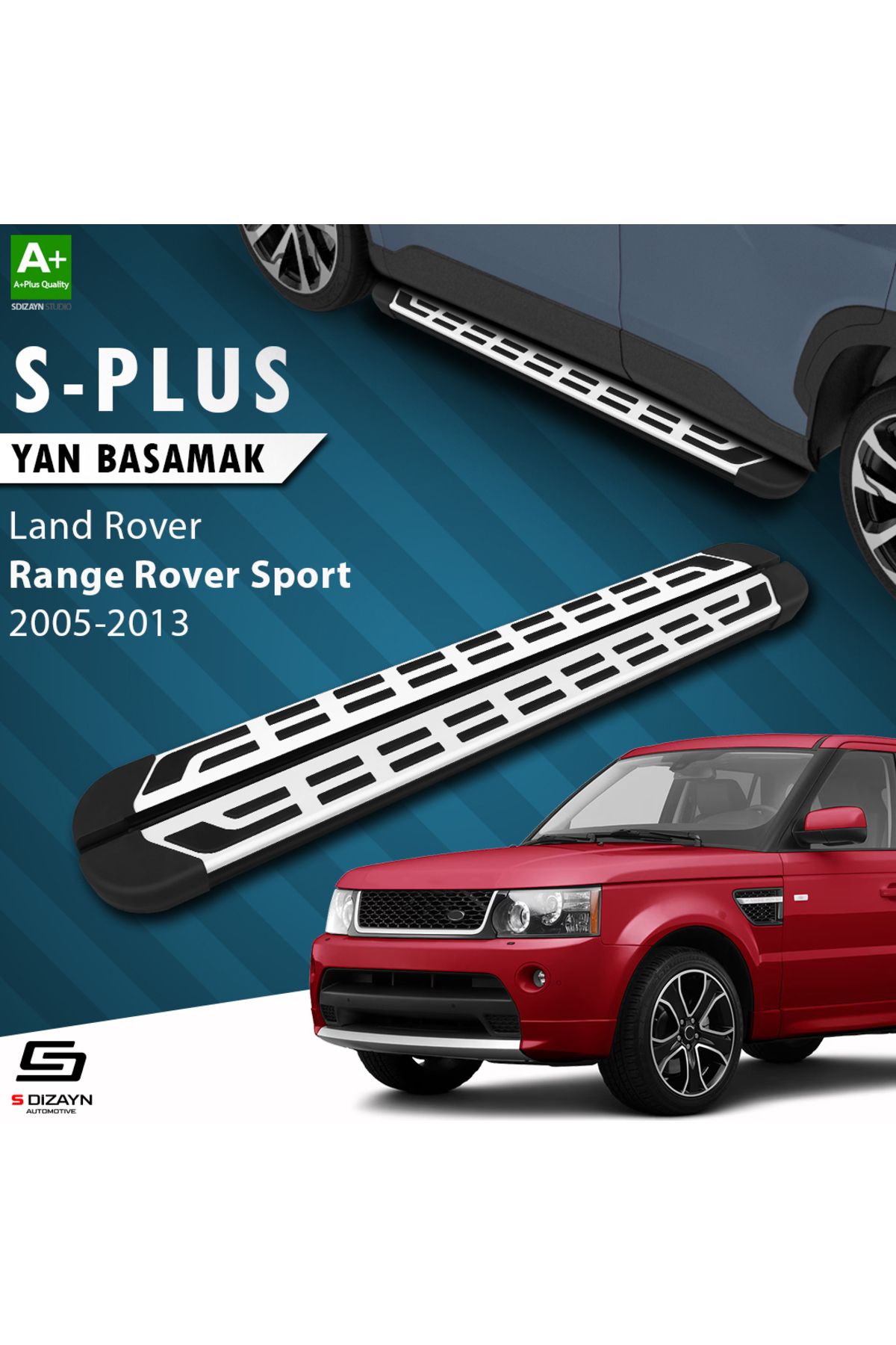 S Dizayn S-Dizayn Land Rover Range Rover Sport S-Plus Gri Yan Basamak 183 Cm 2005-2013 A+ Kalite