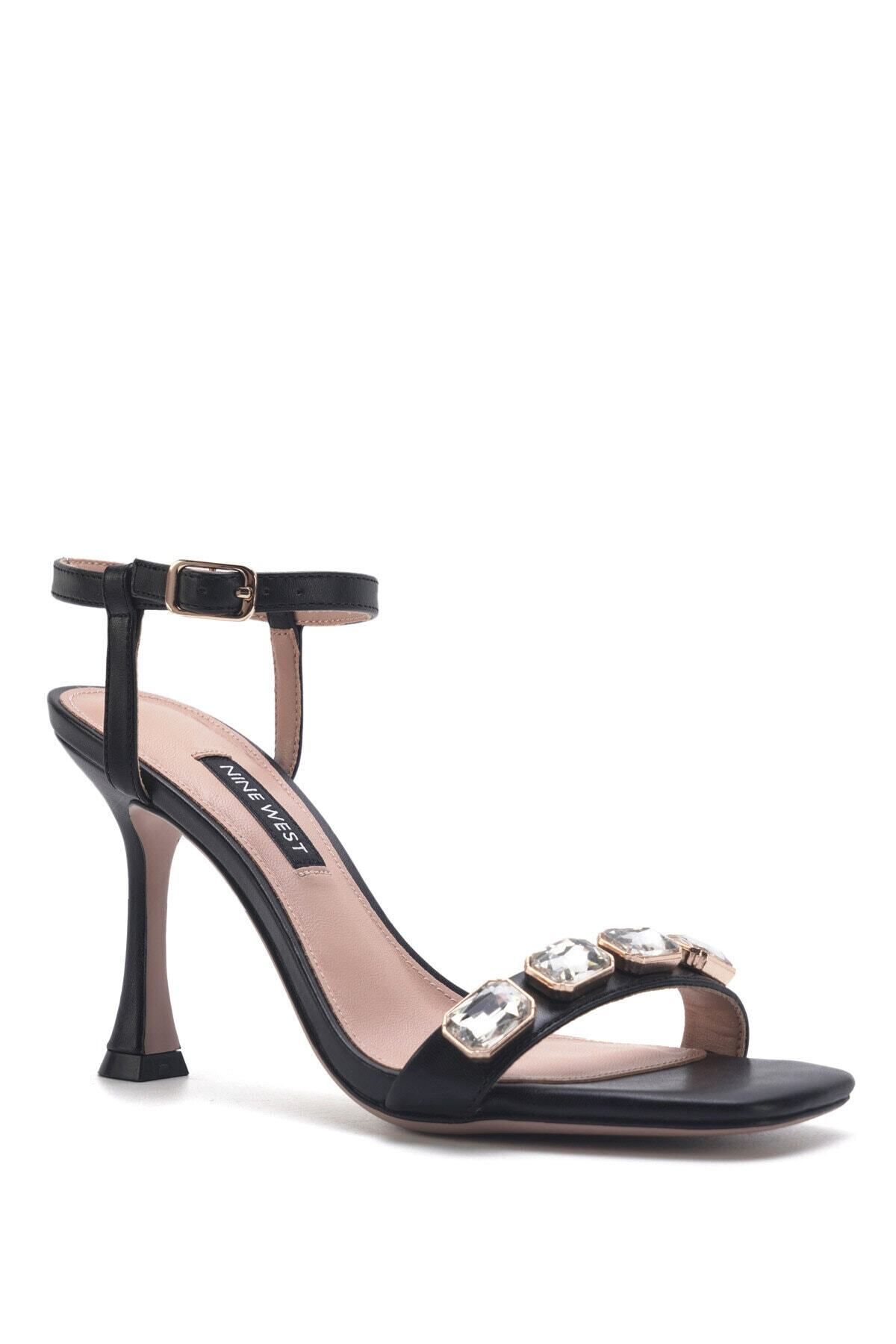 Nine West Seriph Siyah Kadın Topuklu Sandalet