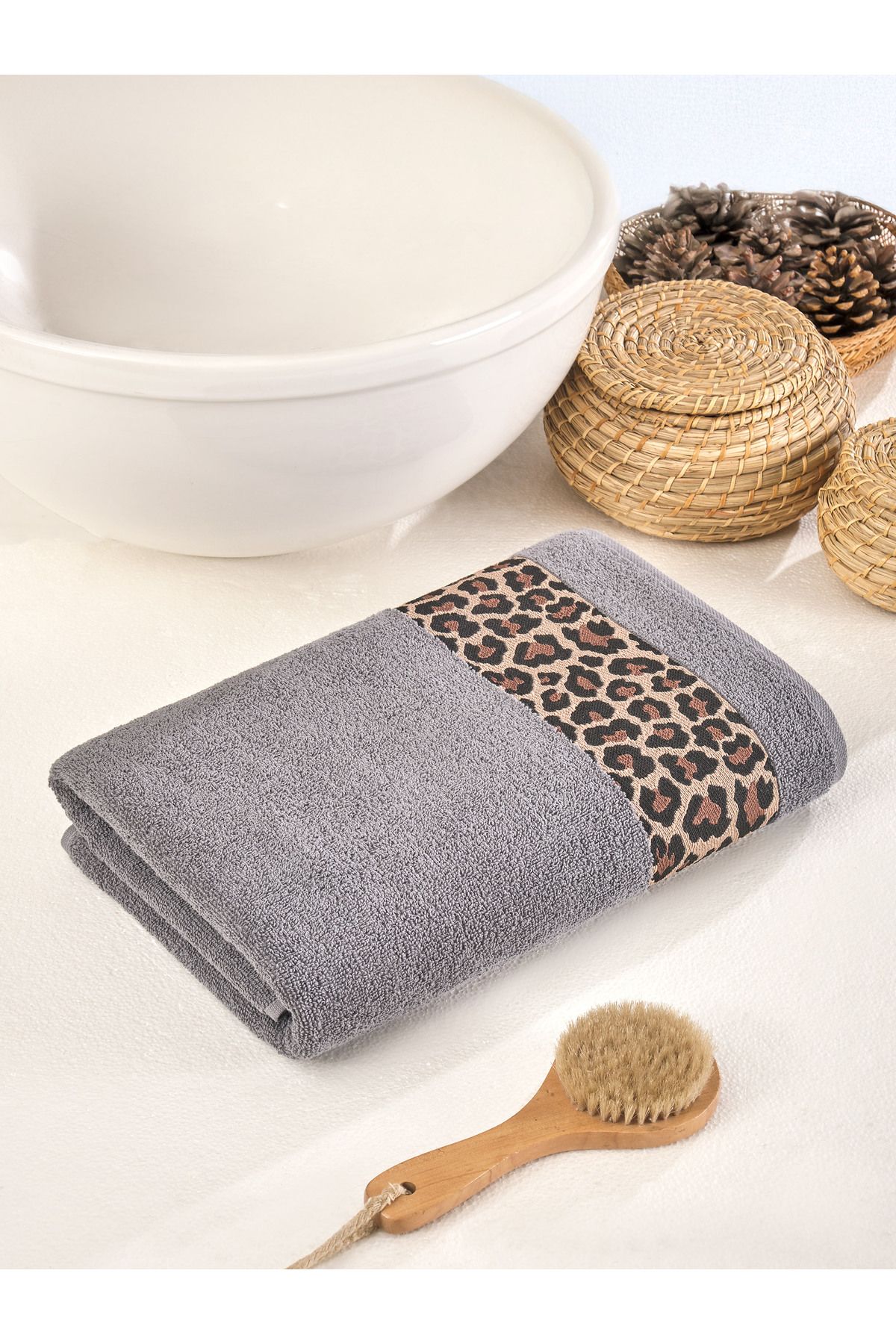 PHILIPPUS Leopar %100 Pamuk 70*140 Banyo Havlusu