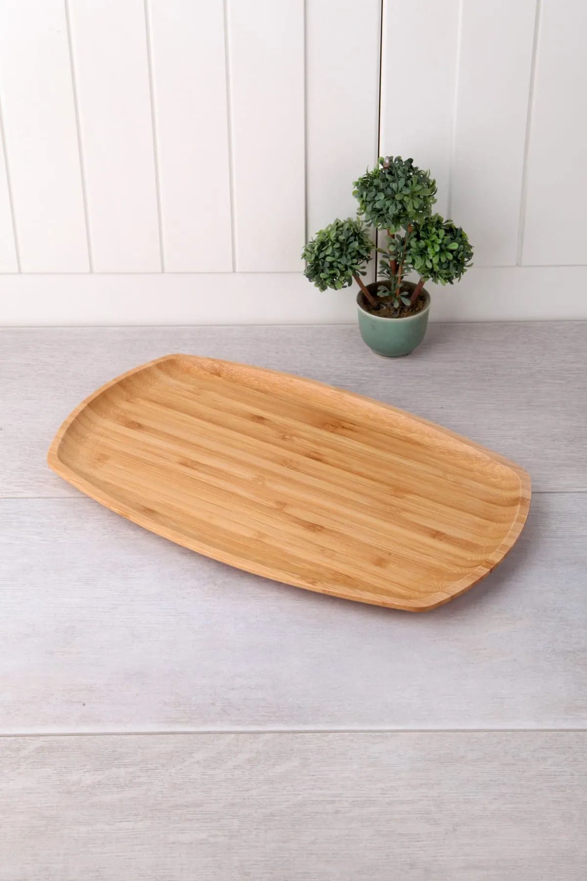 ALBAYRAK ZÜCCACİYE Bambu Lüx 30 cm Kayık Sunum Servis