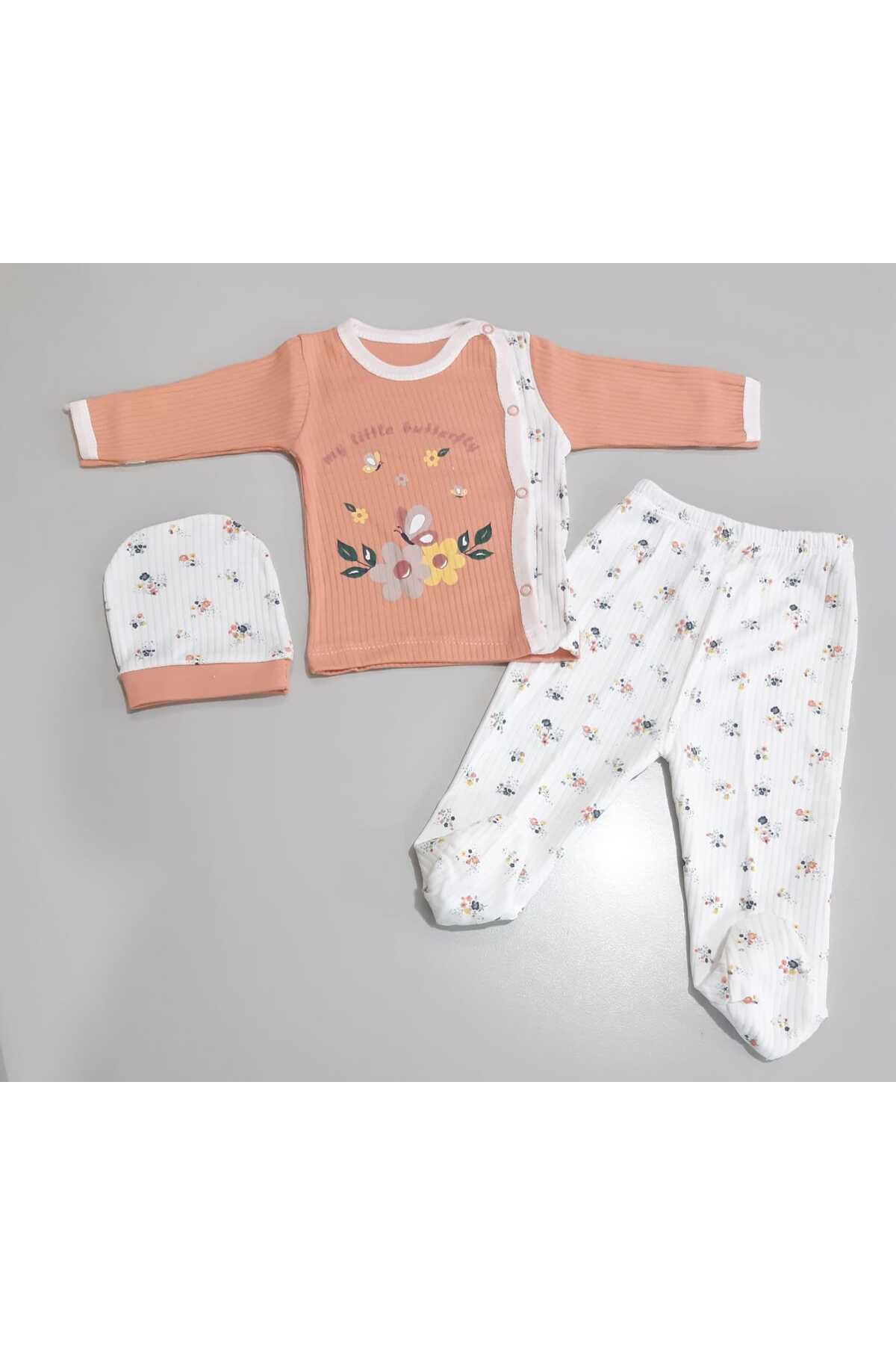 Sönmez Baby MY LİTTLE BUTTERFLY ÜÇ PARÇA ZIBIN KIZ BEBE TAKIMI