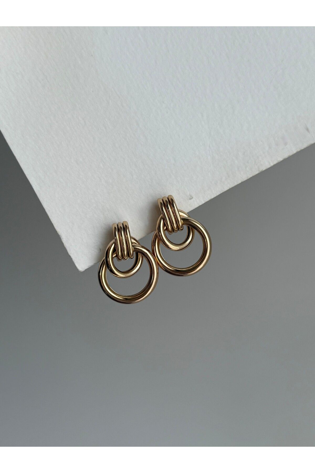 Owentis Çelik Rose Gold Vintage Model Chelsea Küpe -kararma yapmaz-