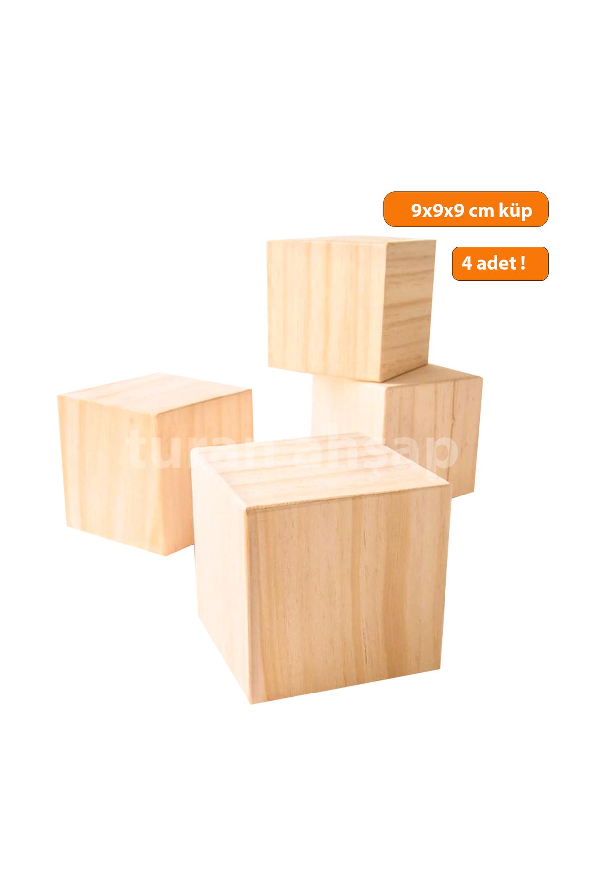turanahşap Ahşap Takoz 9X9X9 cm 4 adet