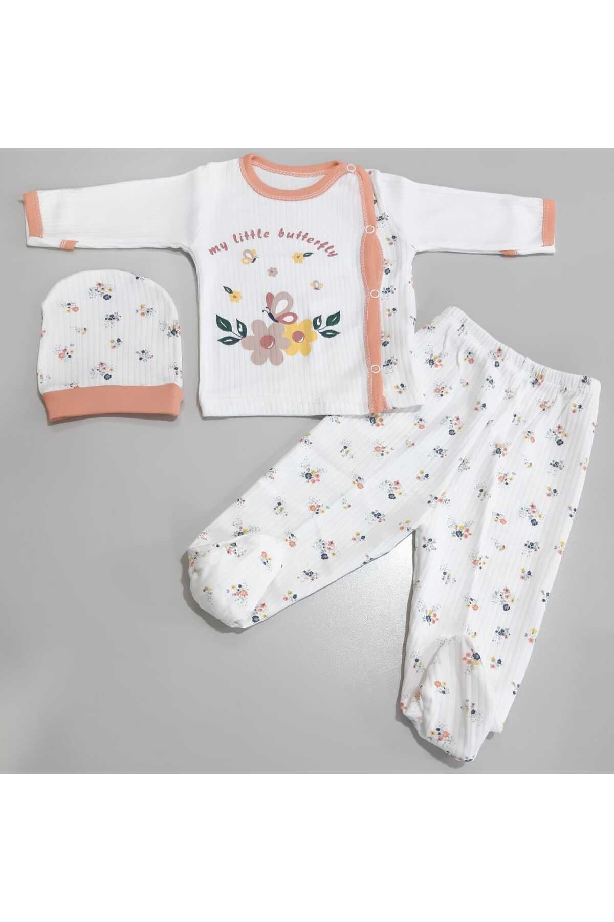 Sönmez Baby MY LİTTLE BUTTERFLY ÜÇ PARÇA ZIBIN KIZ BEBE TAKIMI