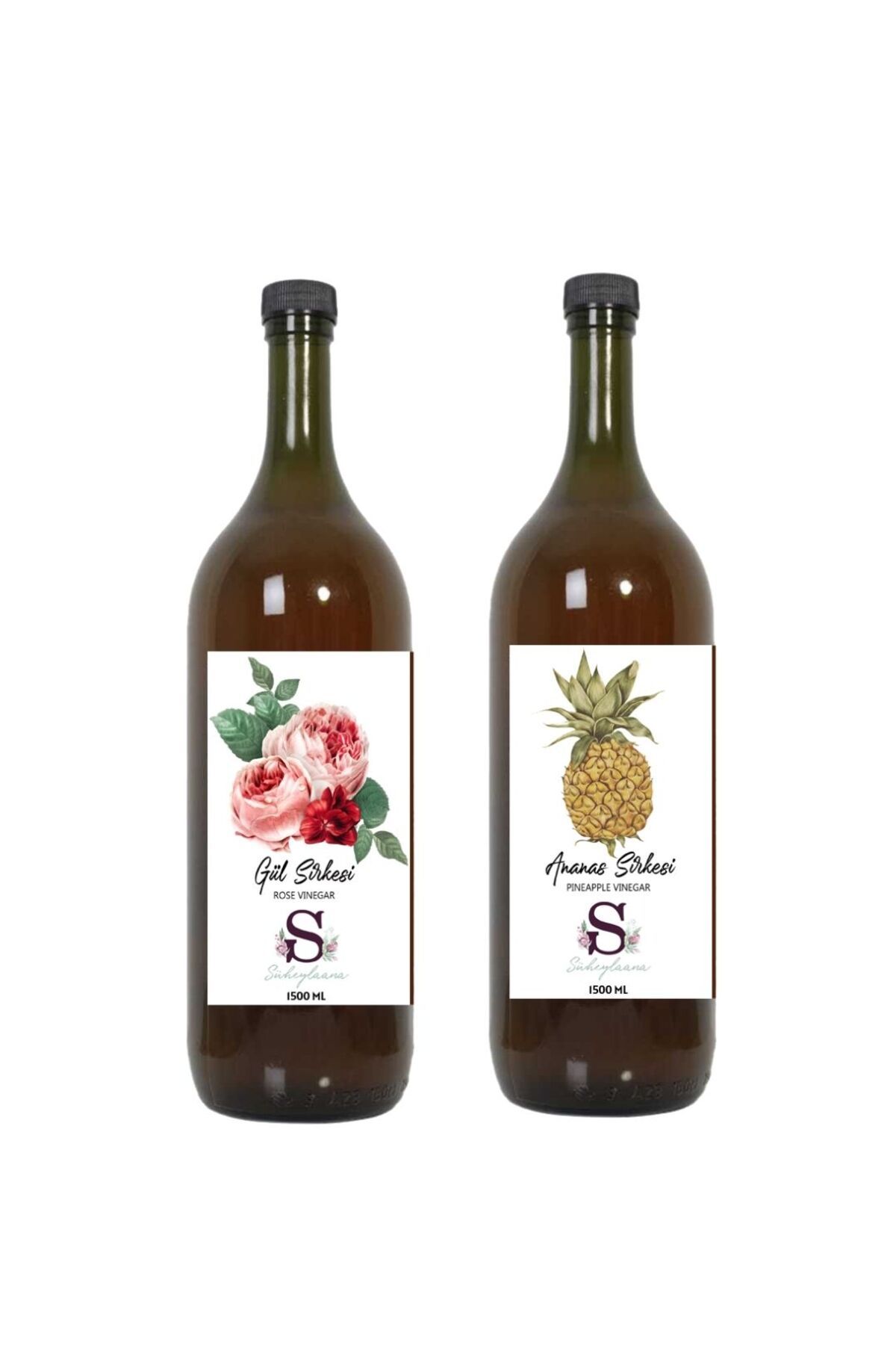 Süheylaana Doğal Gül Sirkesi 1500 Ml - Doğal Ananas Sirkesi 1500 Ml