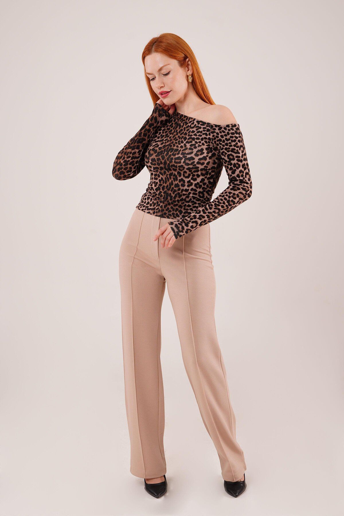 ARUZ MODA Ön Dikiş Detaylı Tek Düğme Taş Pantolon
